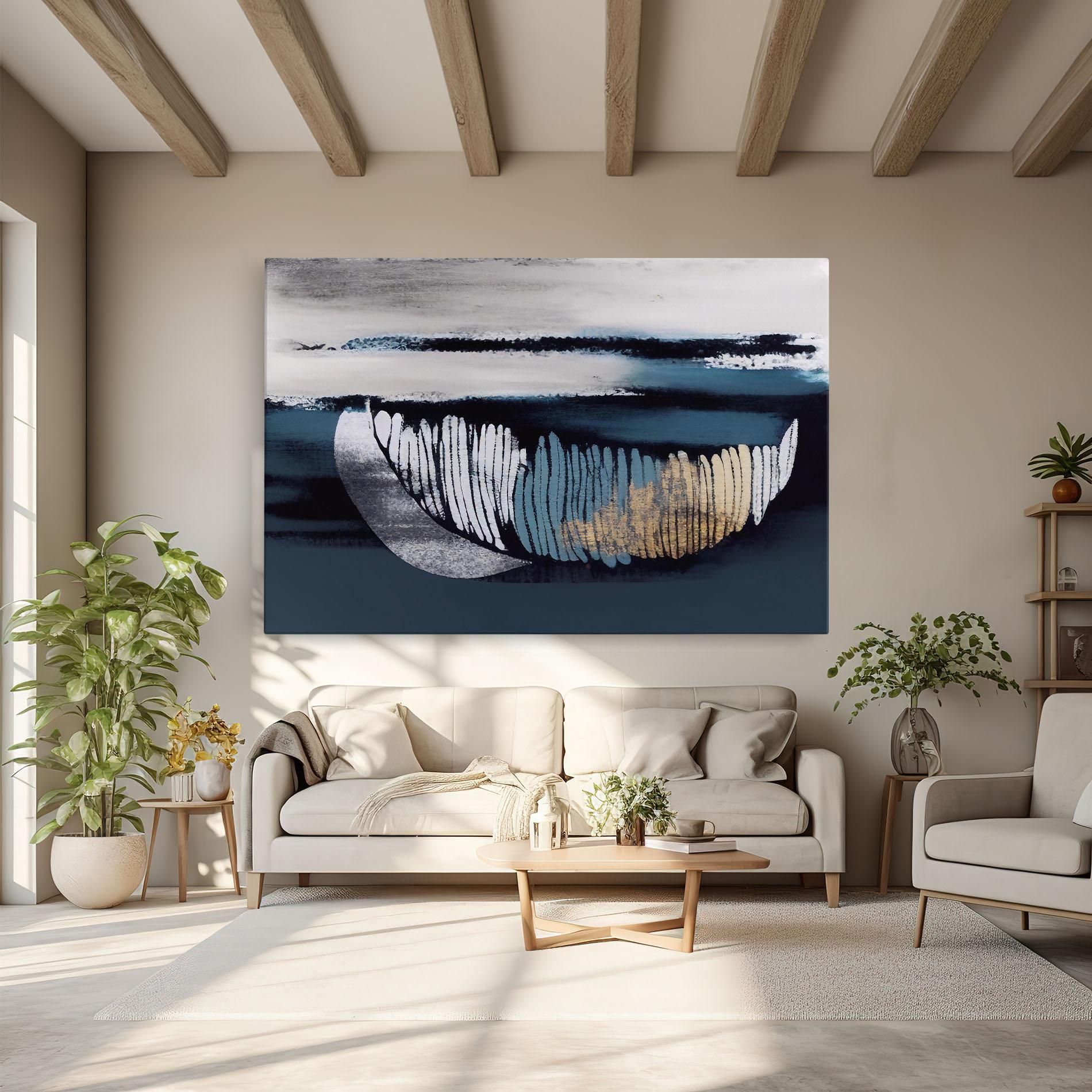 Tablou Canvas Blue Feather mockup 6