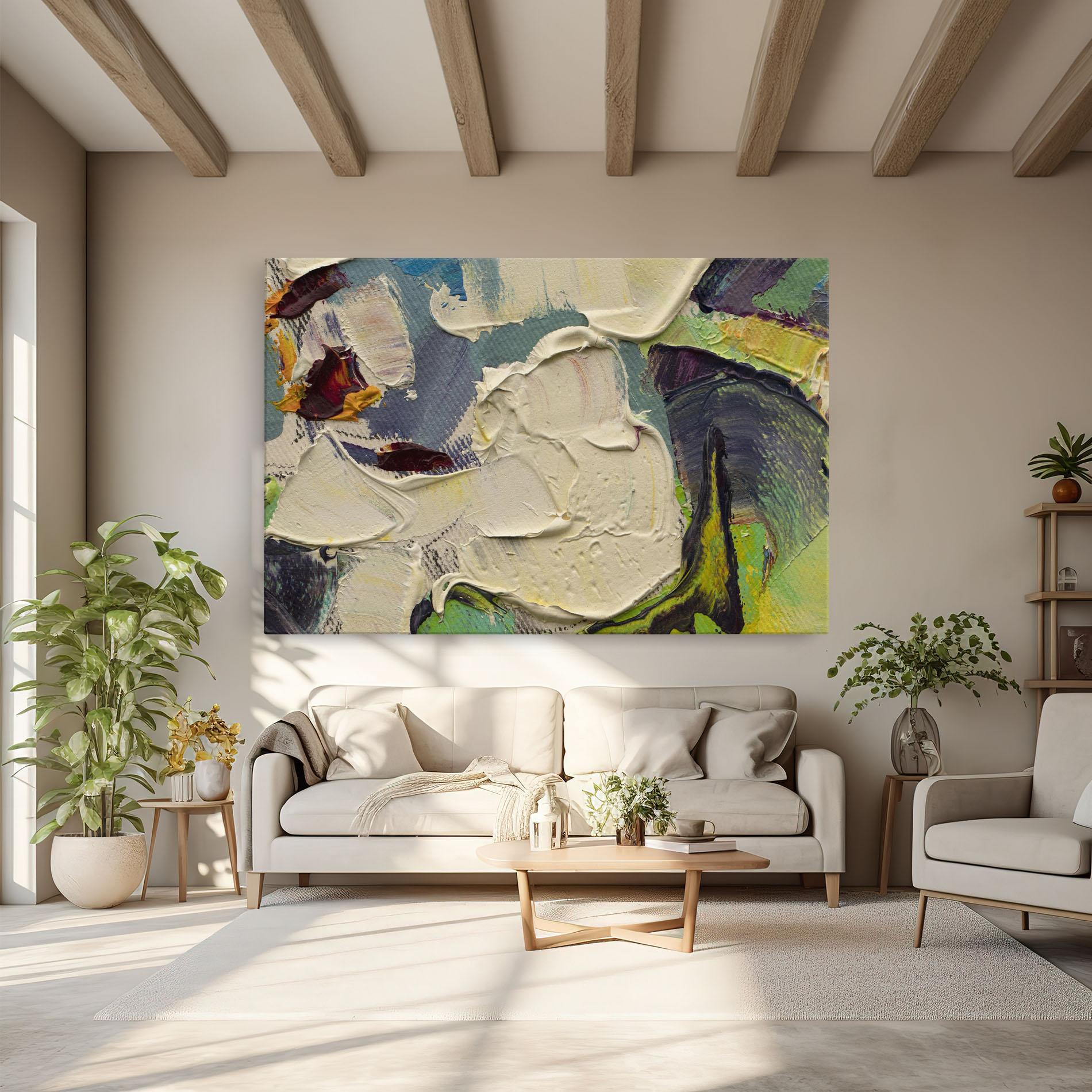 Tablou Canvas Closeup Oil Painting mockup 6