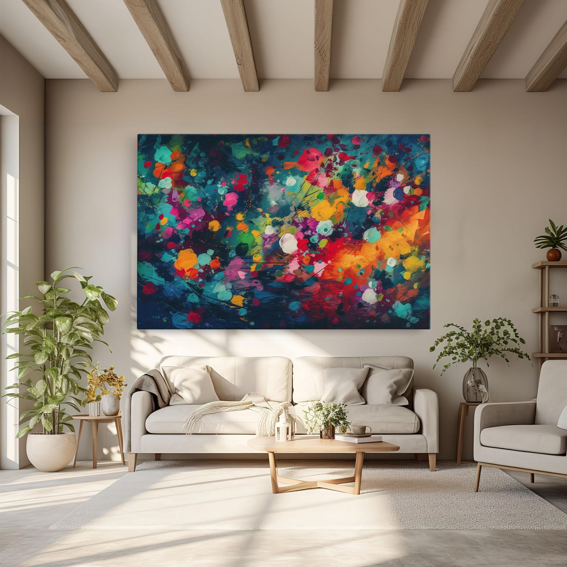 Tablou Canvas Colors Blue Background mockup 6