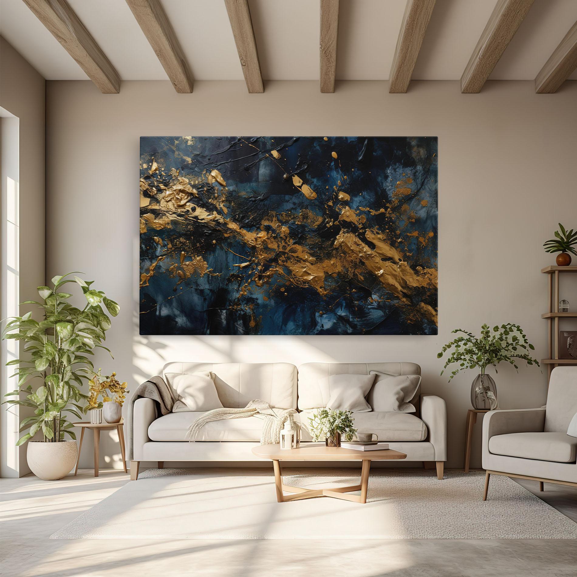 Tablou Canvas Gold Explosion mockup 6