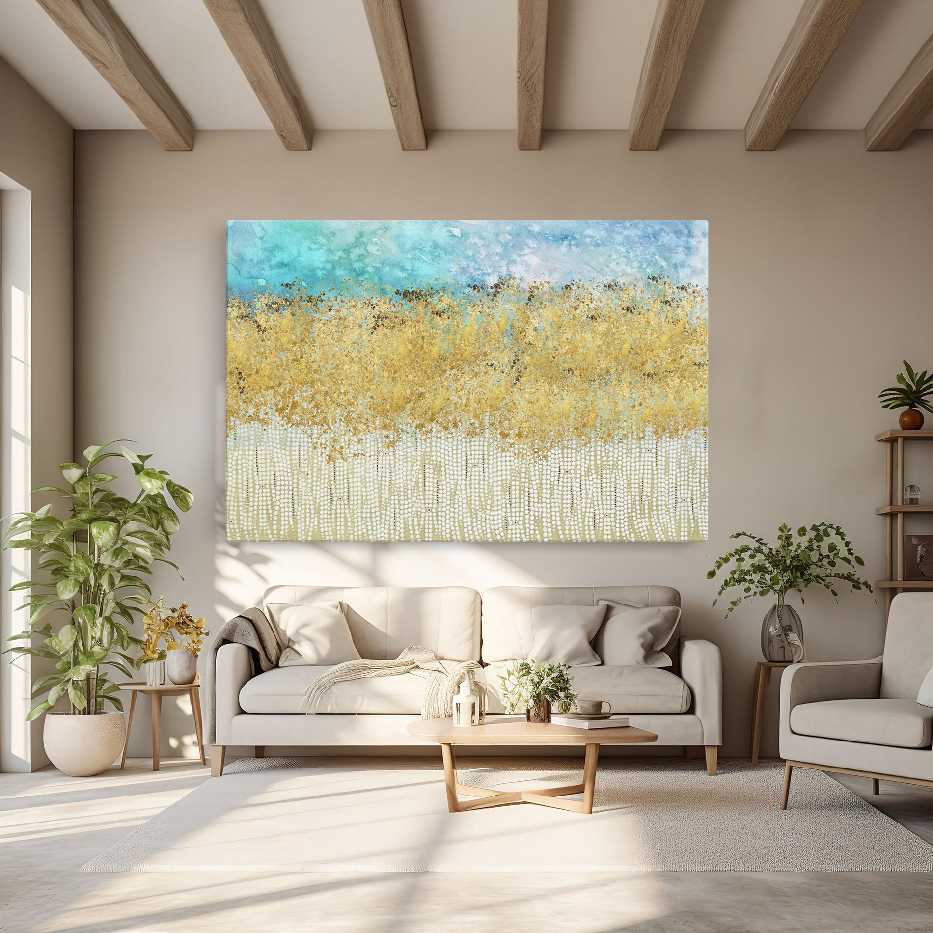 Tablou Canvas Golden White Points mockup 6