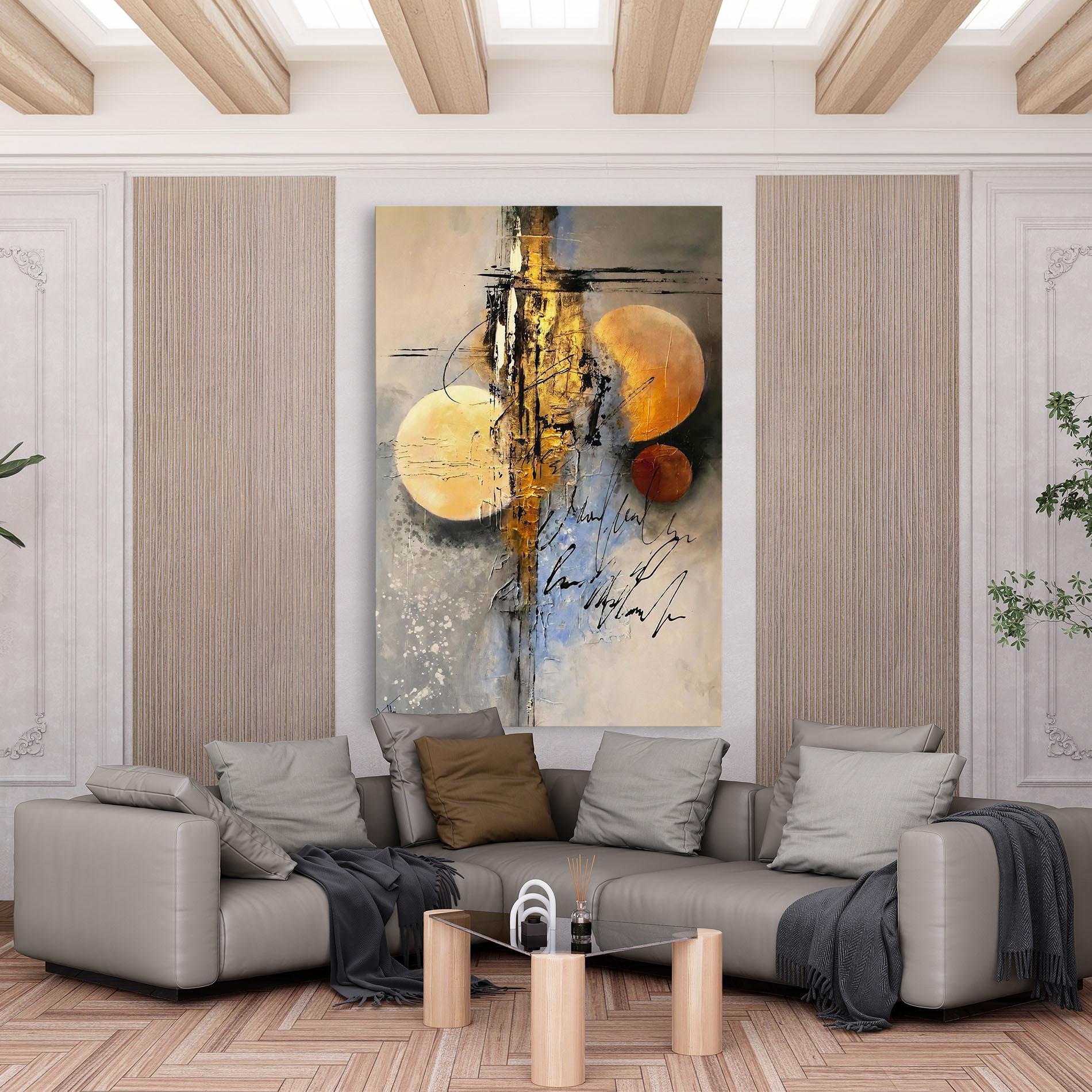 Tablou Canvas Abstract Moons mockup 6