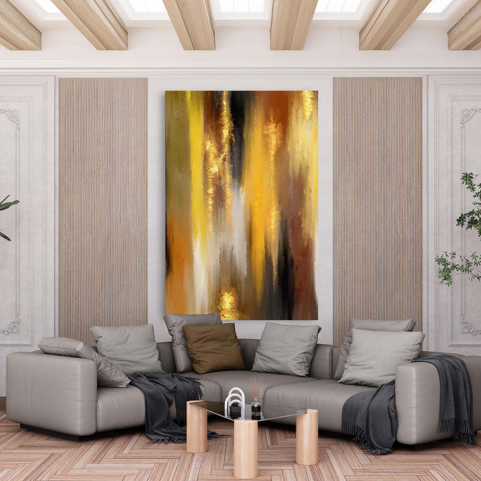 Tablou Canvas Golden Brown Art mockup 6