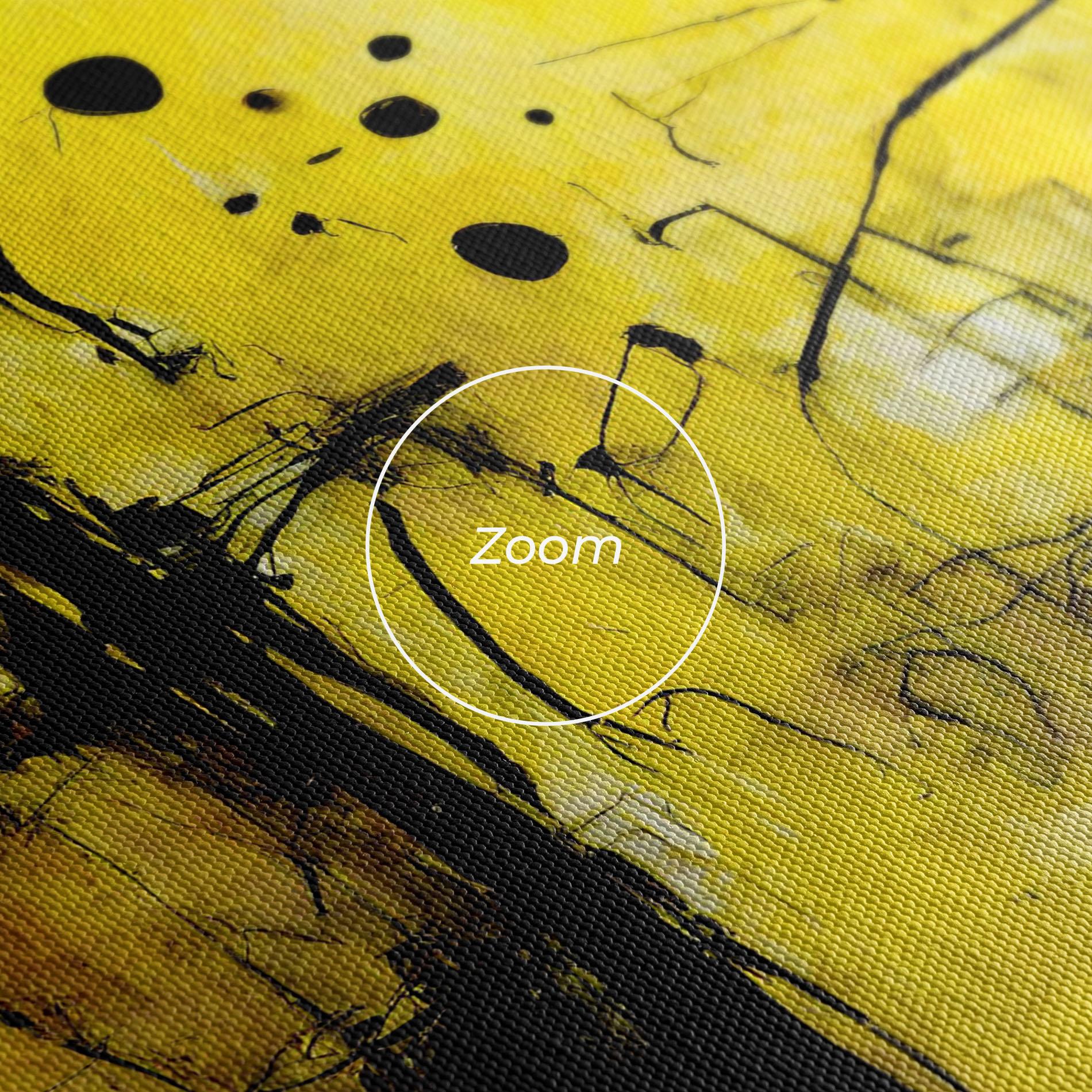 Tablou Canvas Abstract Black Yellow mockup 3