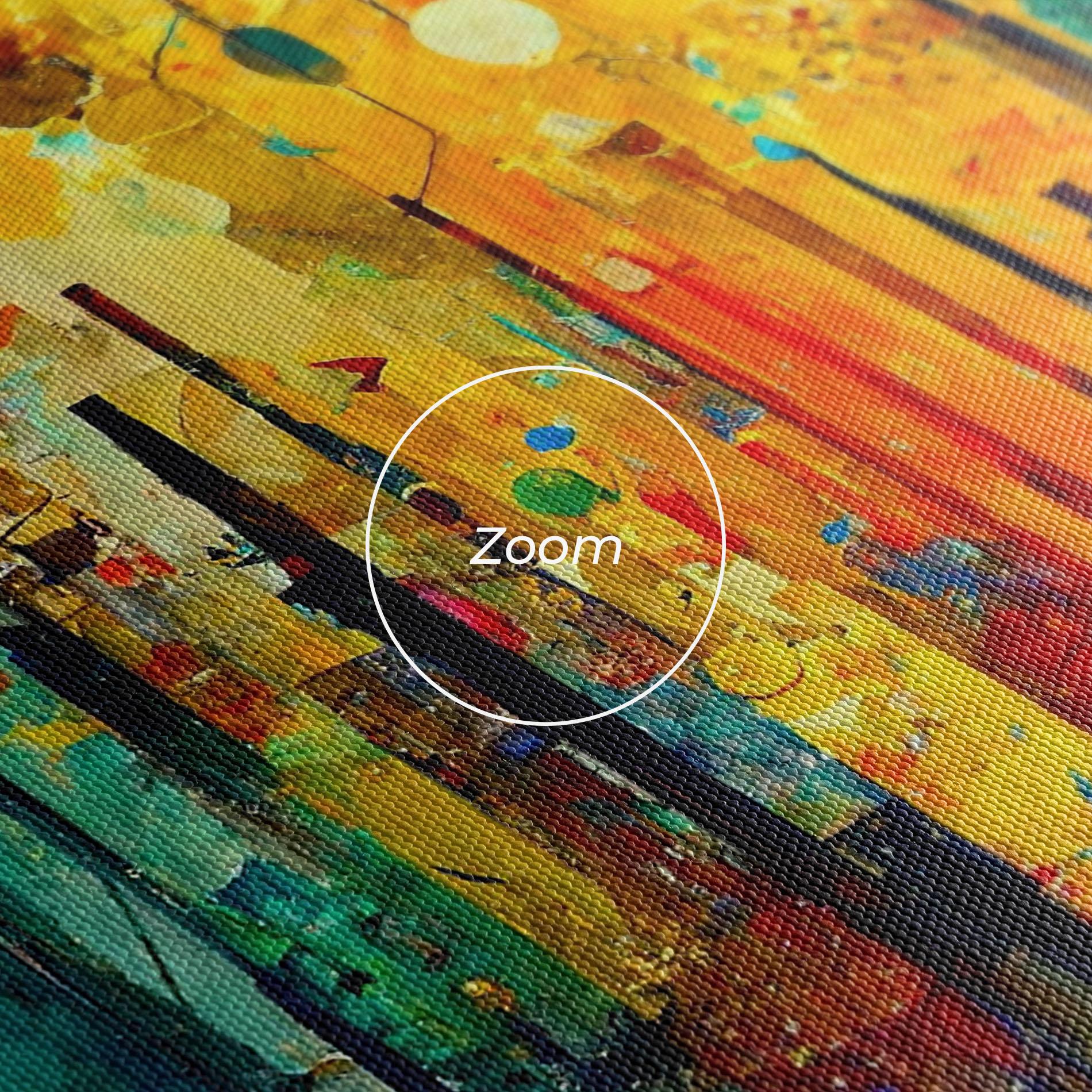 Tablou Canvas Black Lines On Yellow Light mockup 3