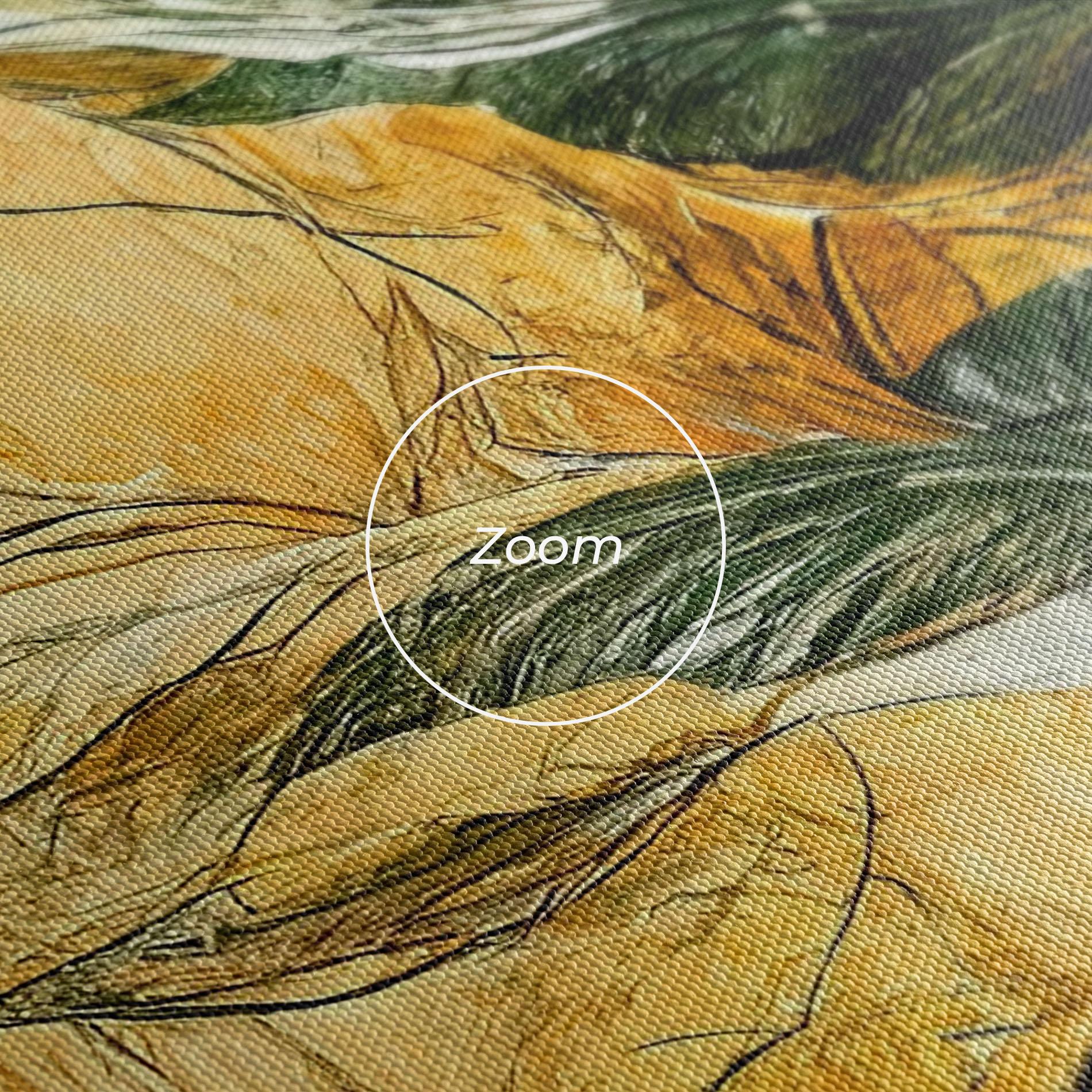 Tablou Canvas Gold And Green Leafes mockup 3