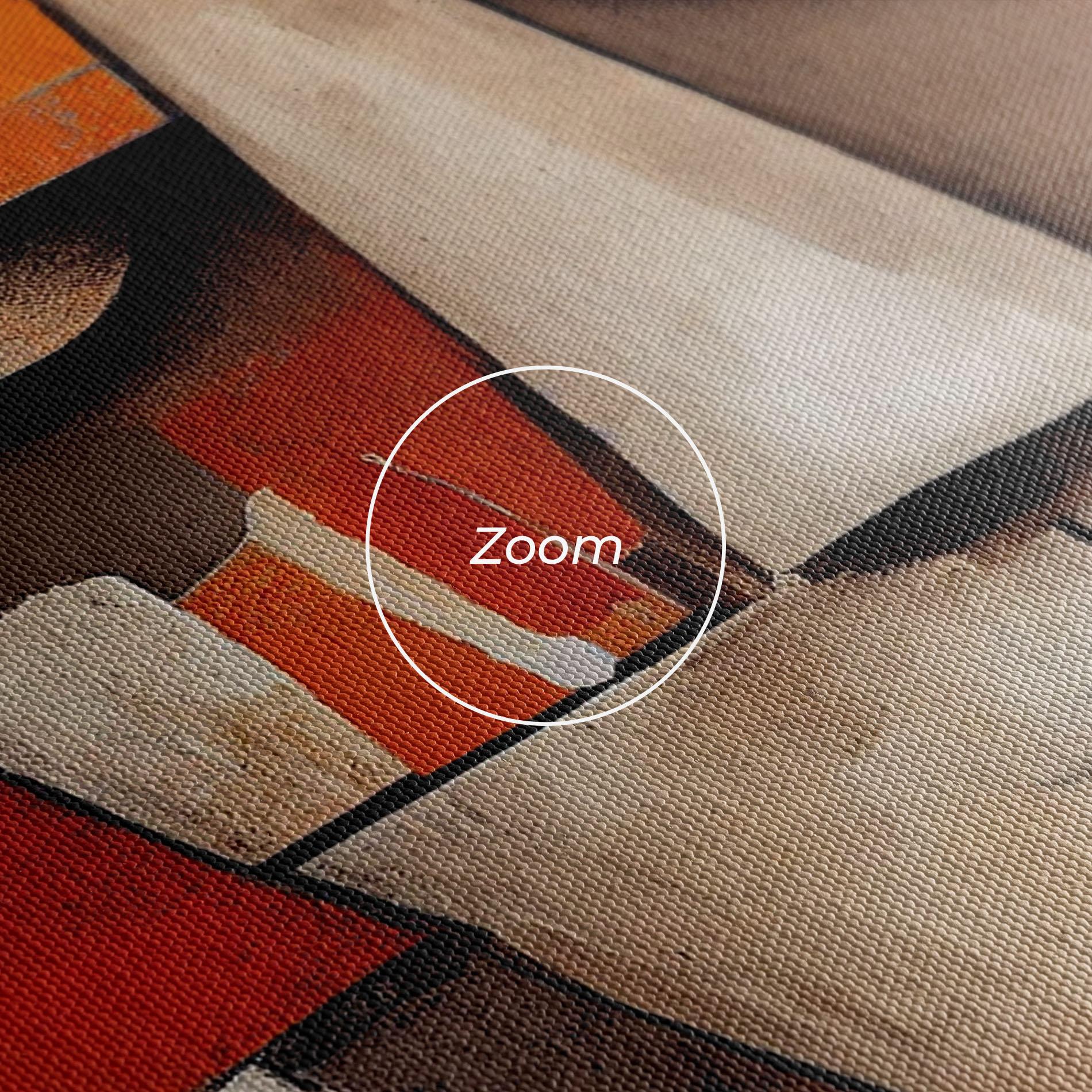 Tablou Canvas Orange Male Face mockup 3