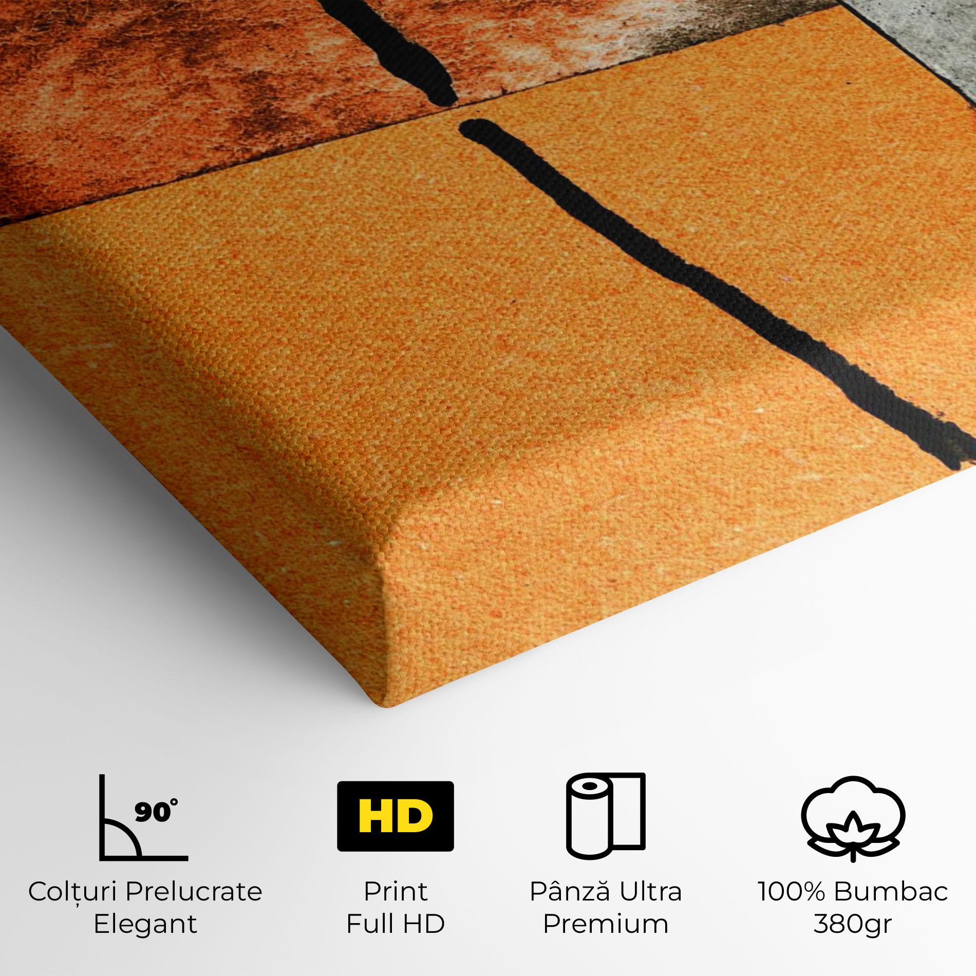 Tablou Canvas Abstract Grey Orange mockup 4