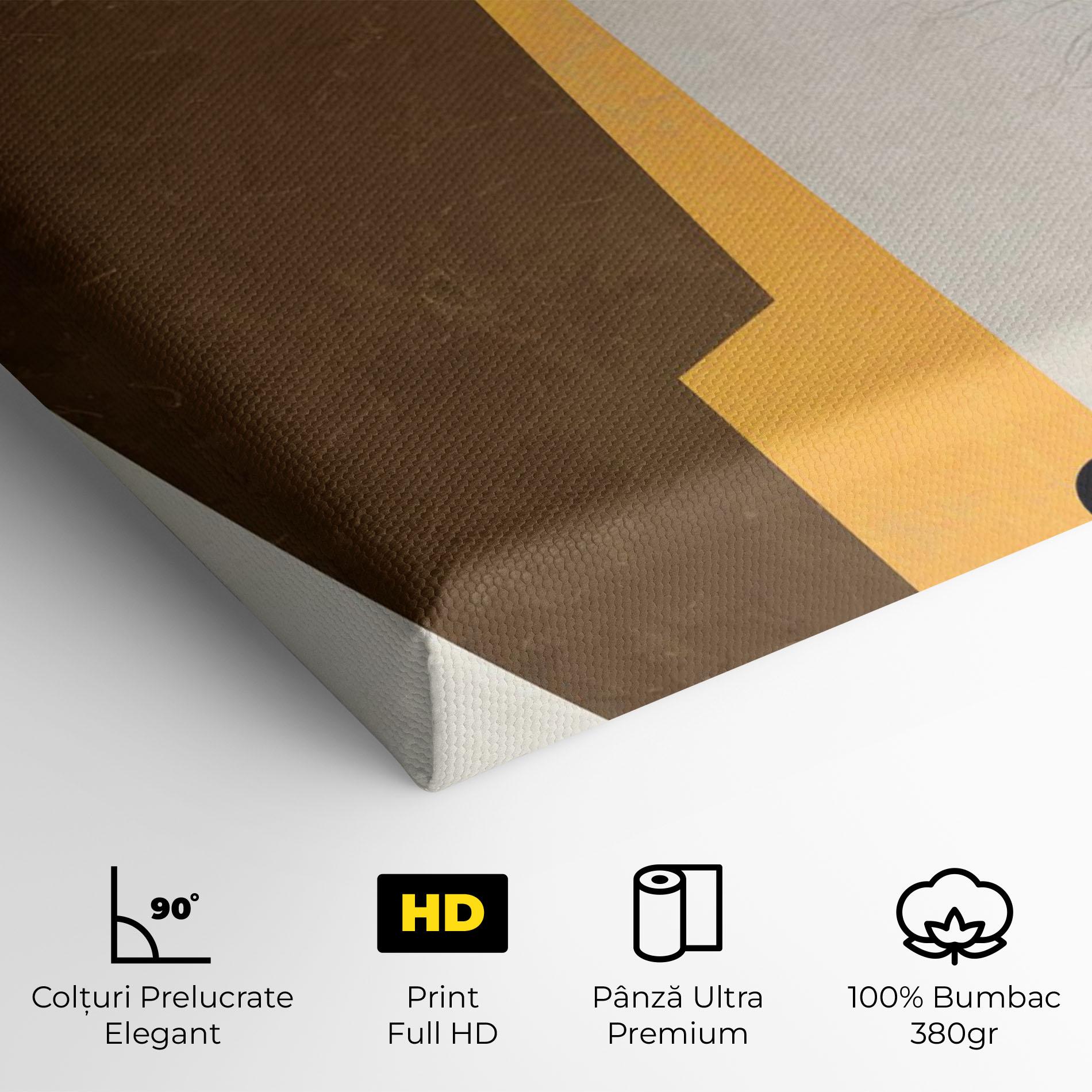 Tablou Canvas Abstract Orange Face mockup 4