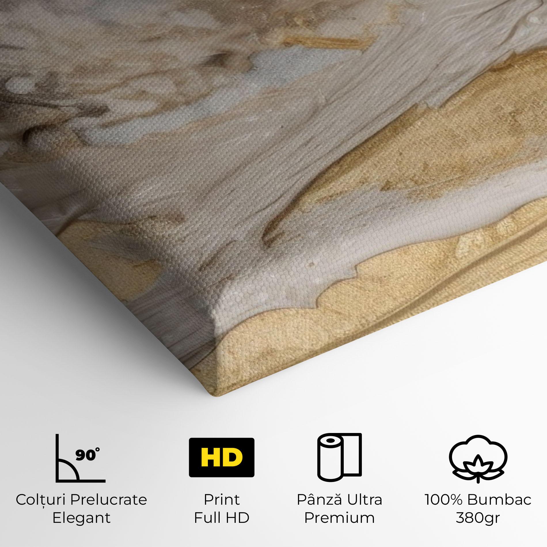 Tablou Canvas Abstract White Waves mockup 4