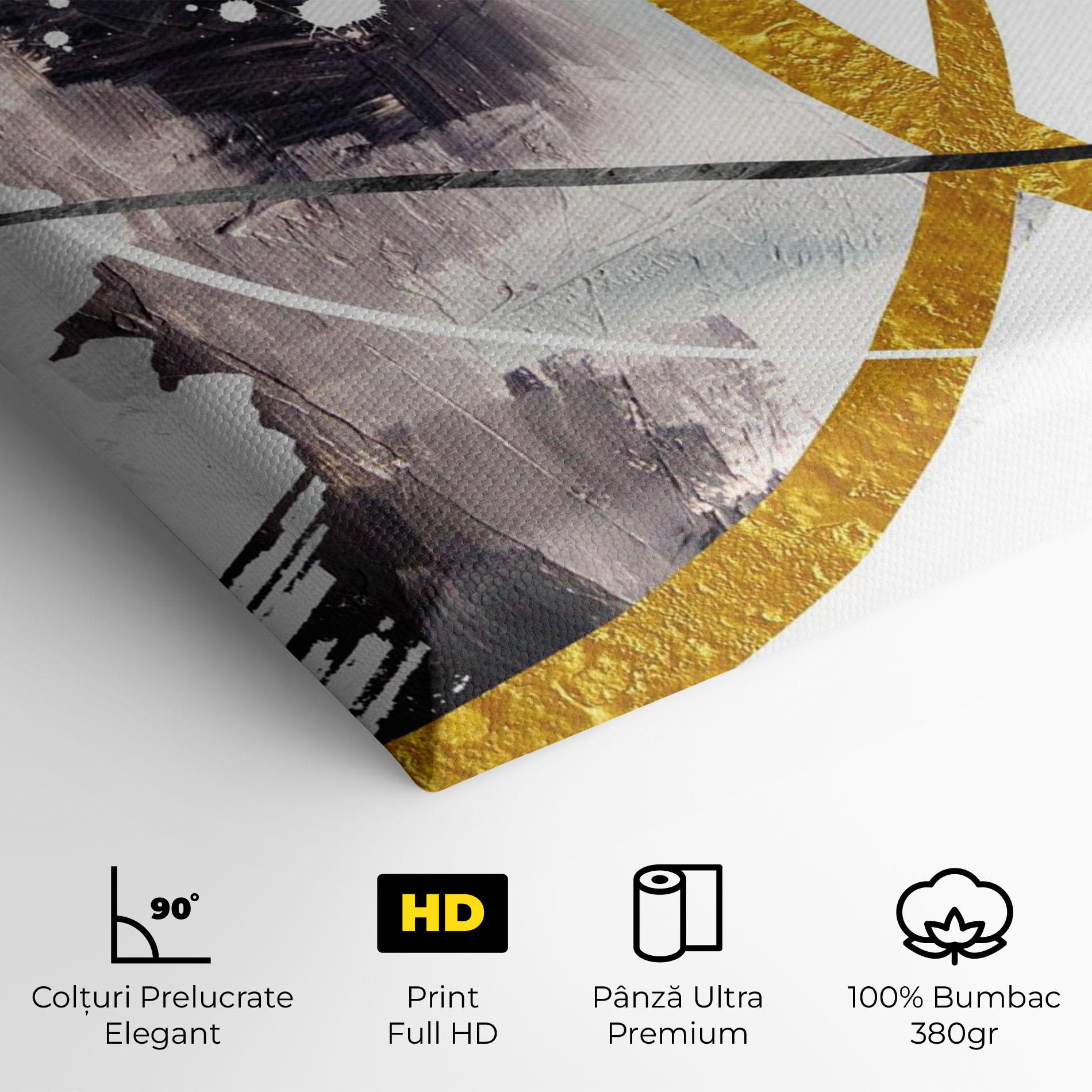Tablou Canvas Chaotic Golden Painting mockup 4