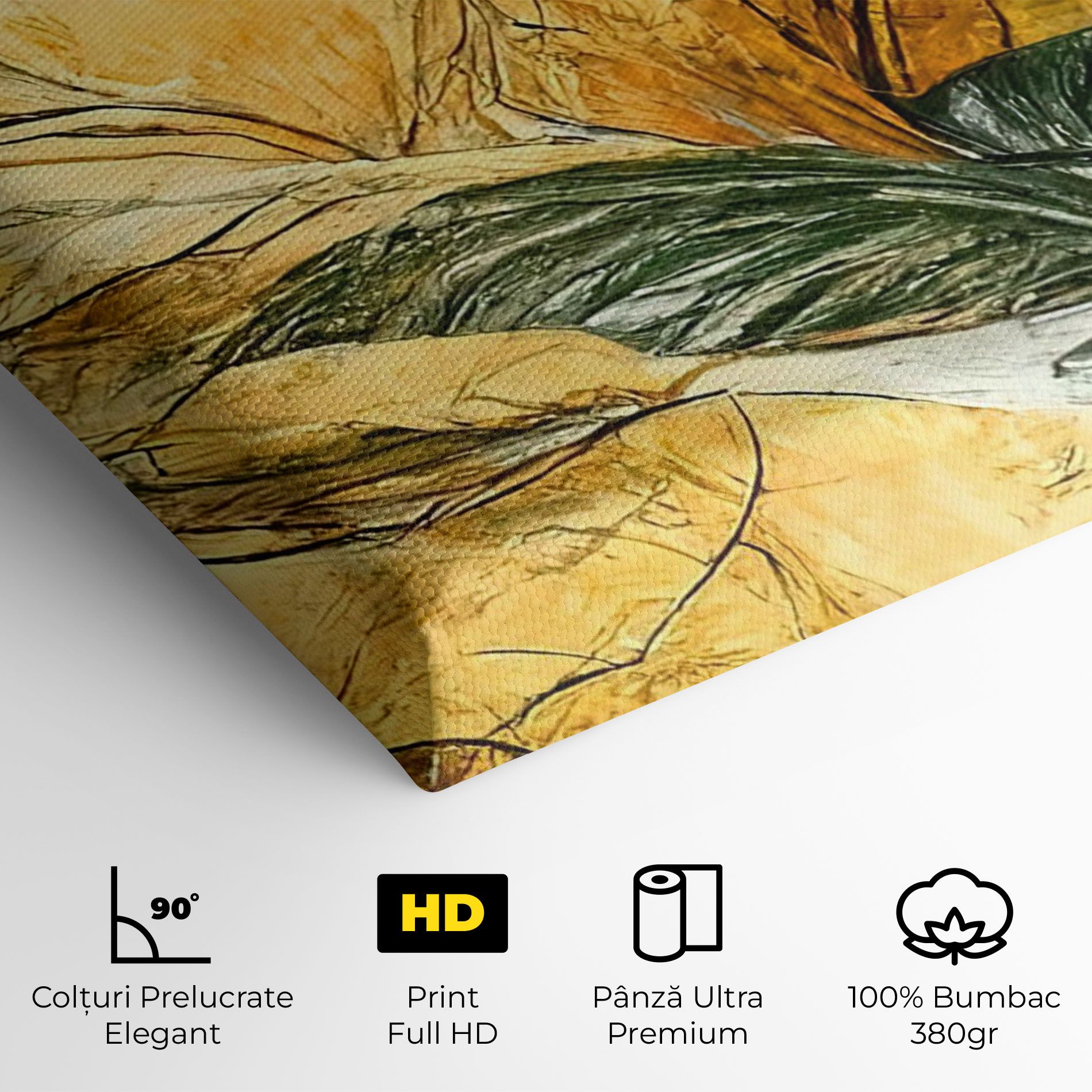 Gold And Green Leafes mockup 4