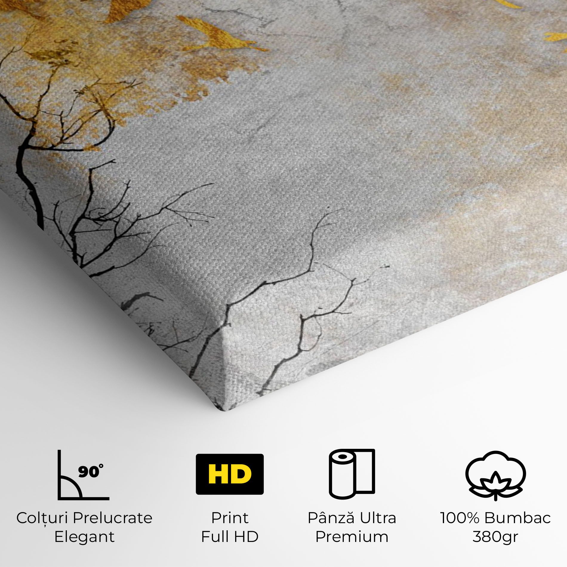 Gold Birds Flying mockup 4