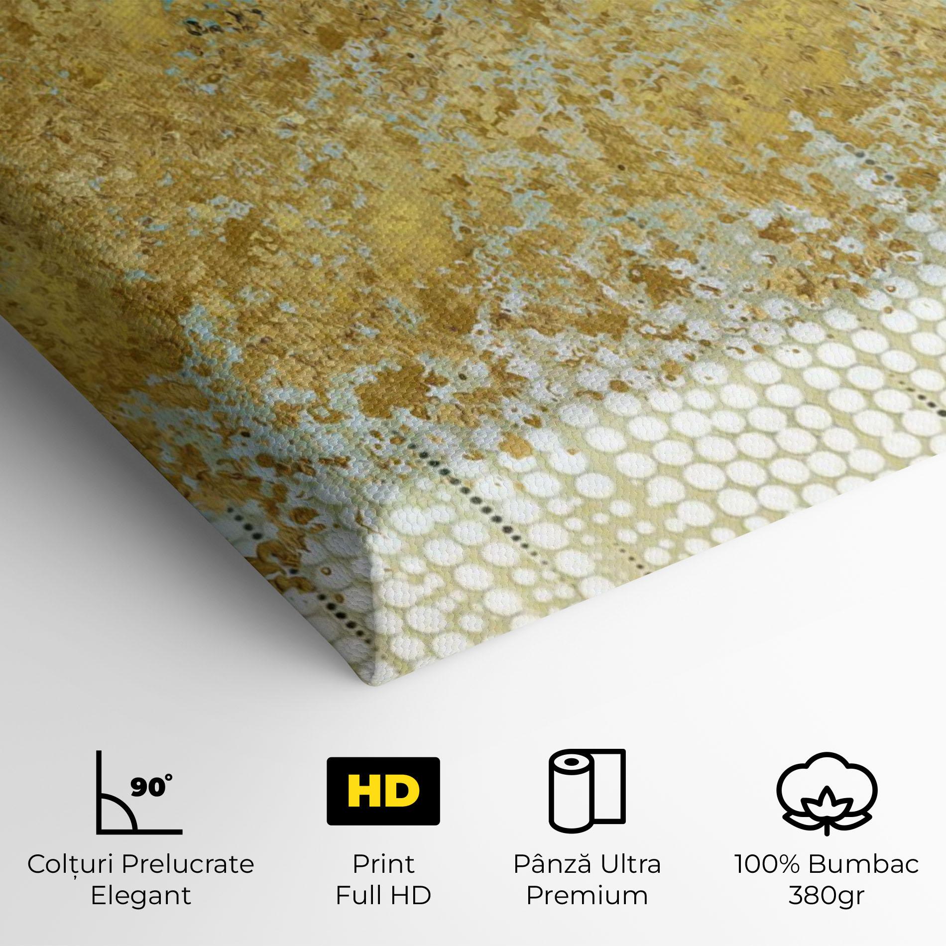 Tablou Canvas Golden White Points mockup 4