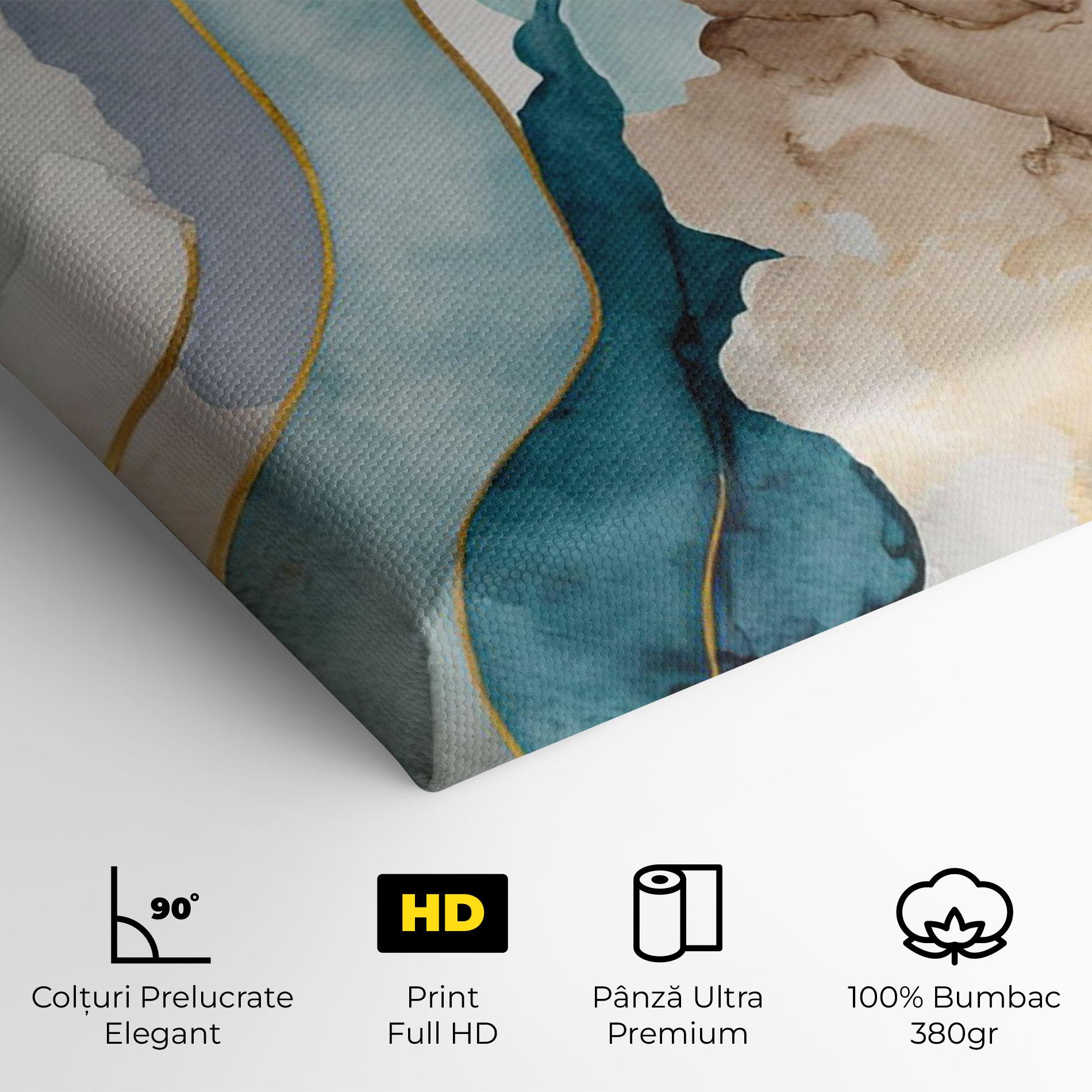 Tablou Canvas Light Blue Waves mockup 4