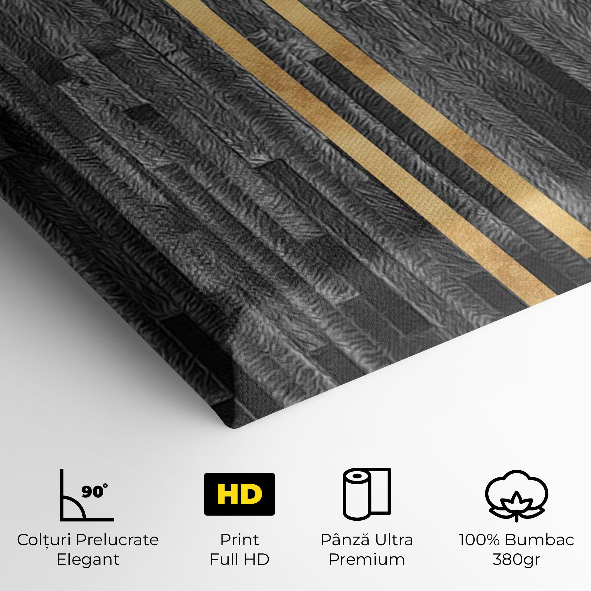 Tablou Canvas Modern Circle With Gold mockup 4