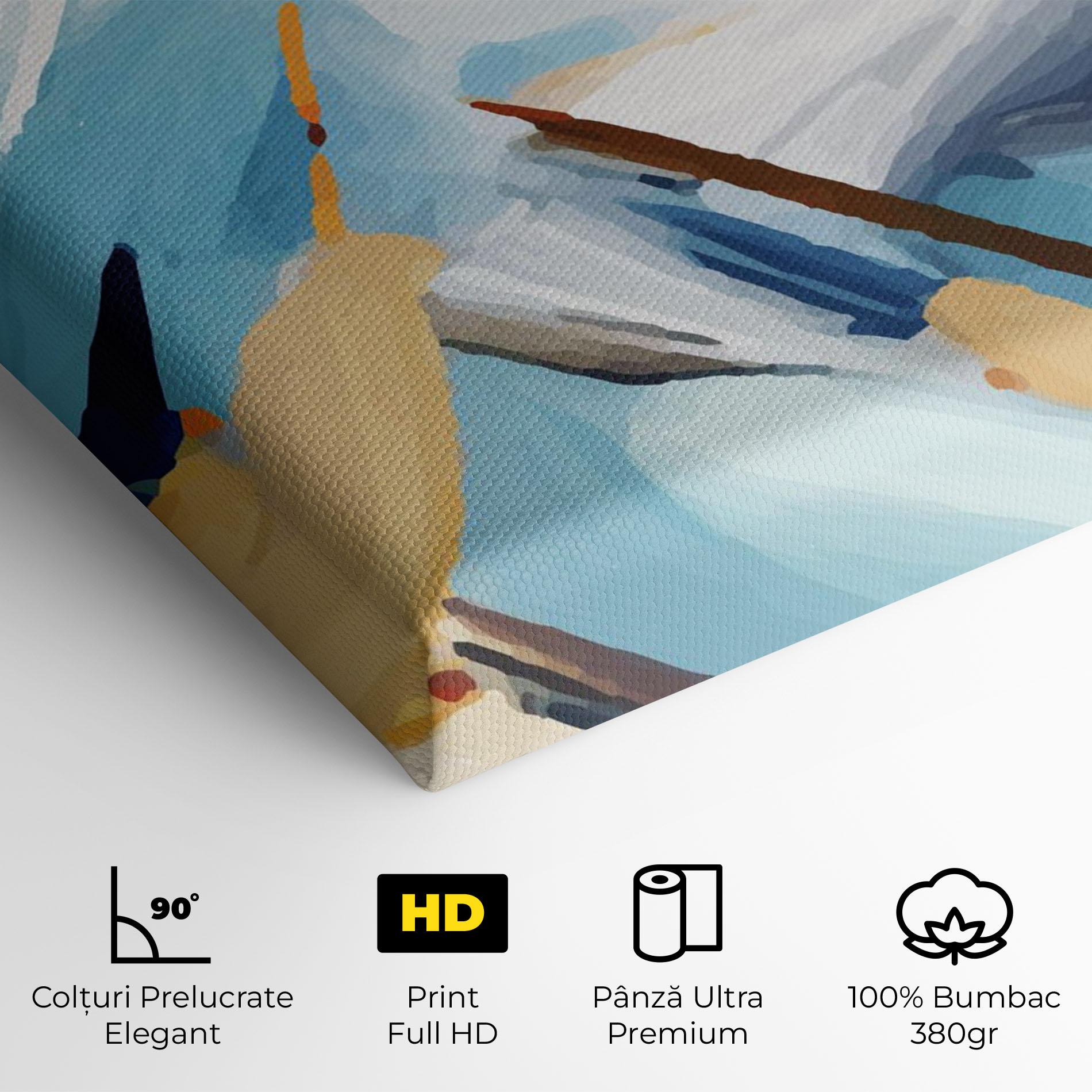 Tablou Canvas Orange Blue Art mockup 4