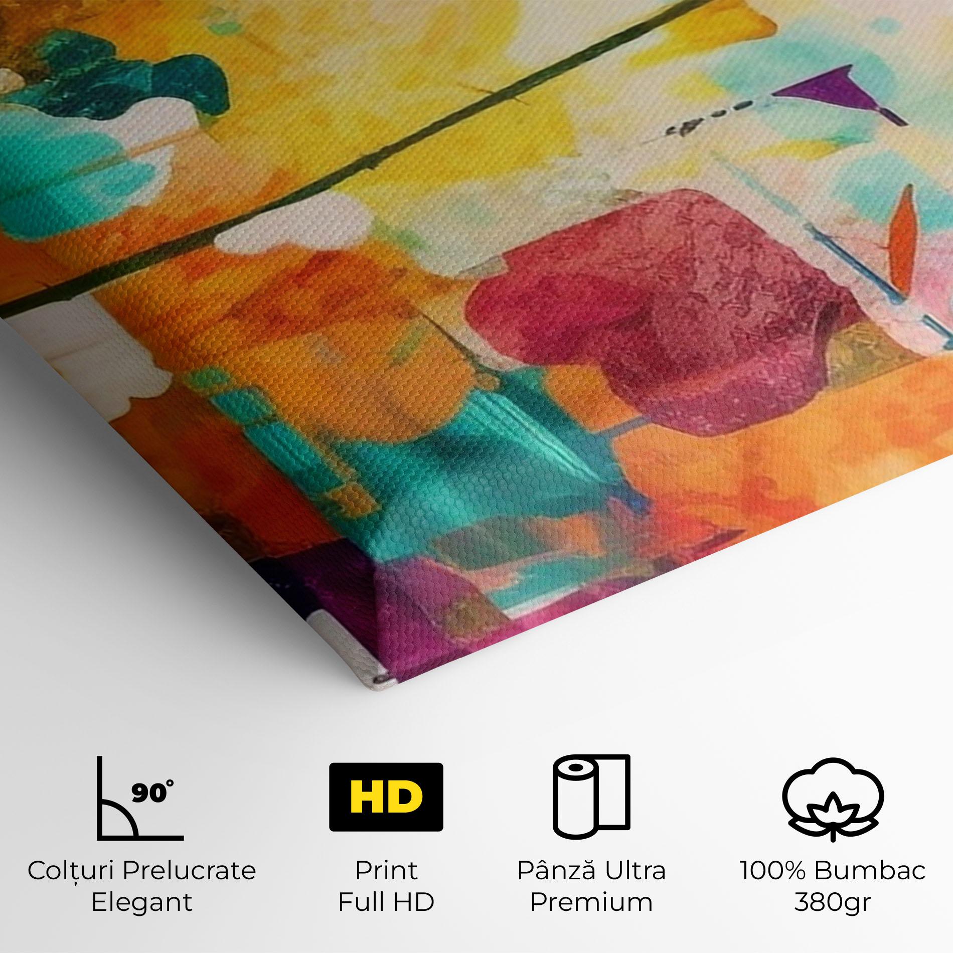 Tablou Canvas Vibrant Colors On Blue Background mockup 4