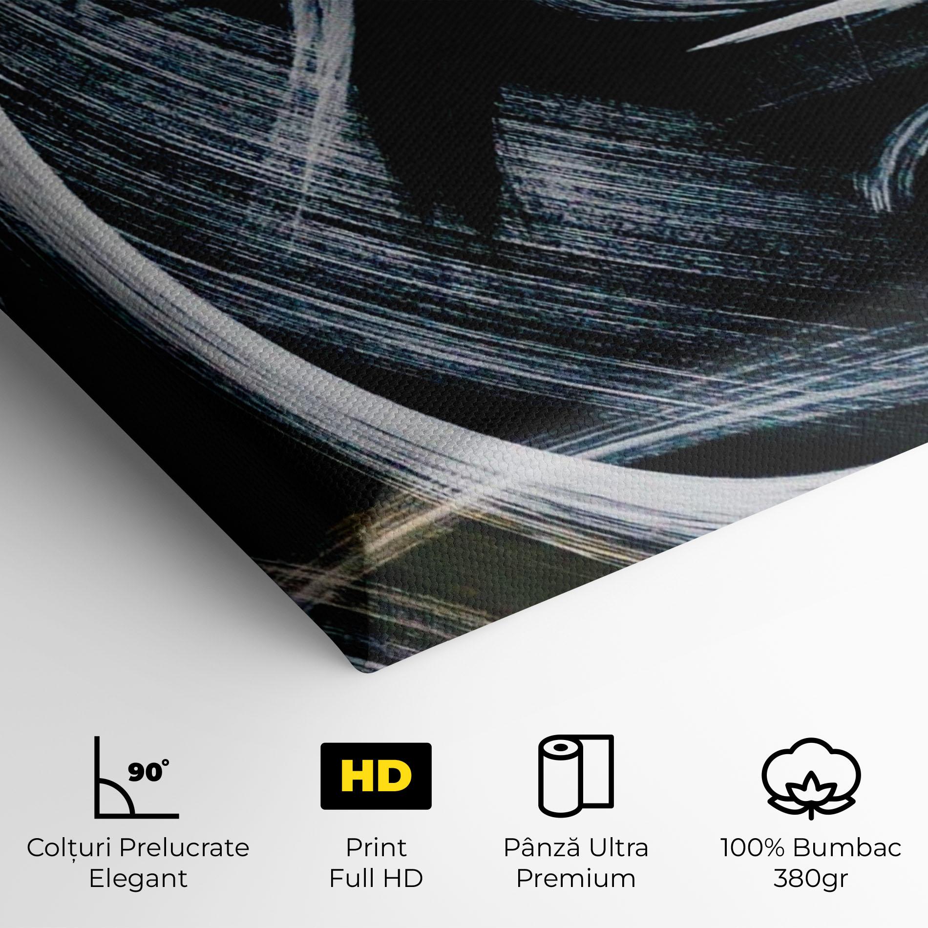 Tablou Canvas White Brush Lines mockup 4