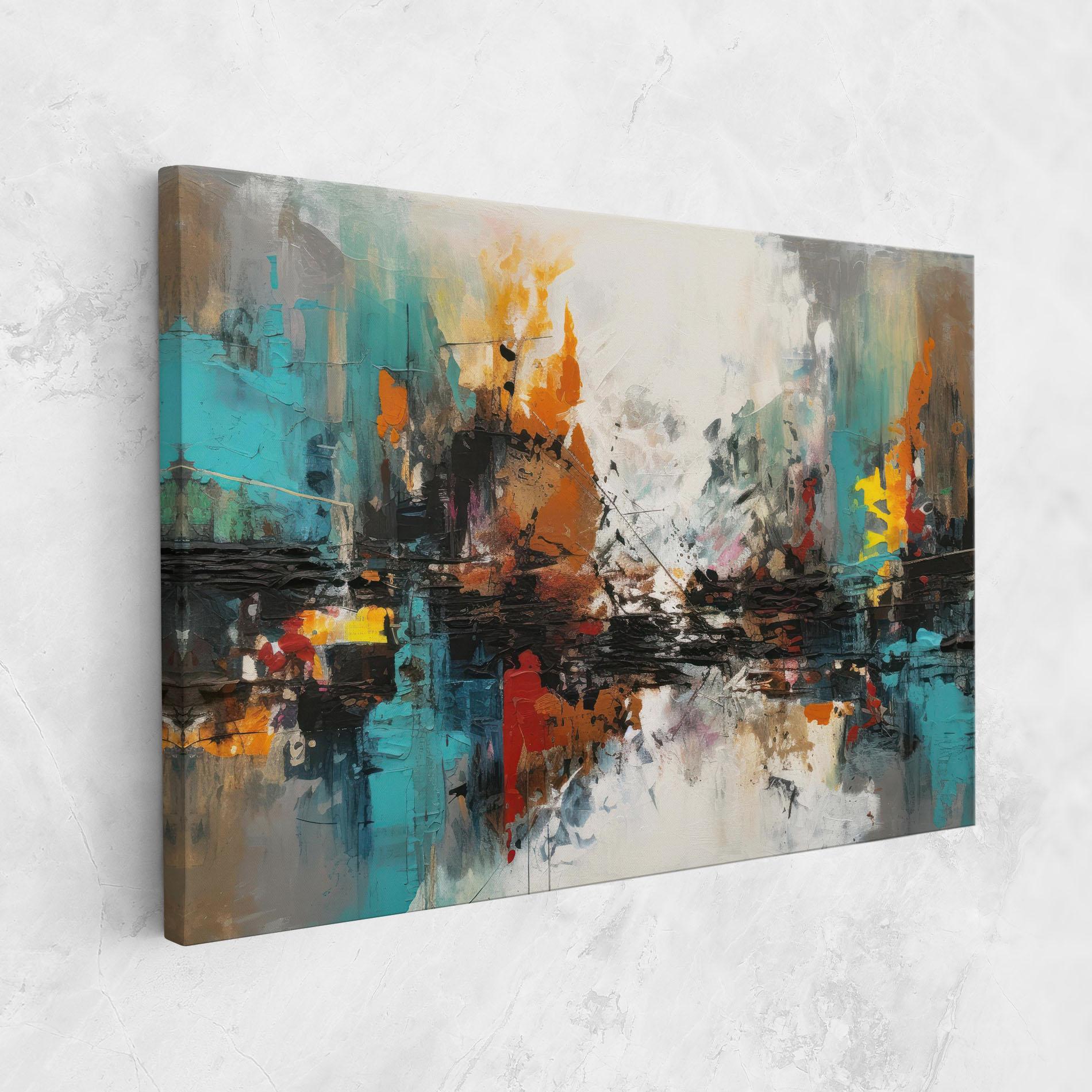 Tablou Canvas Abstract City Painting mockup 1