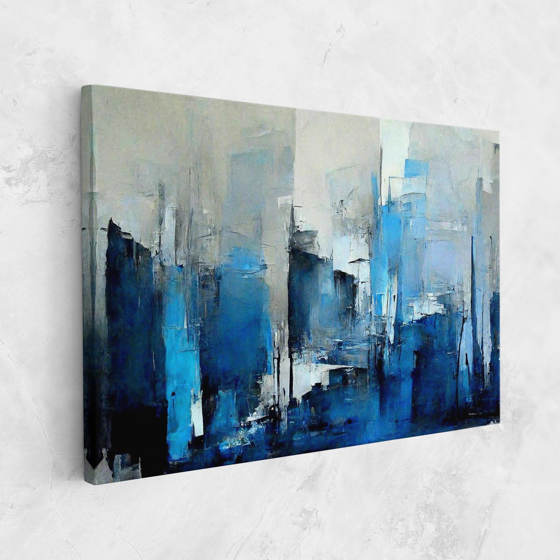 Tablou Canvas Blue Gray Color mockup 1