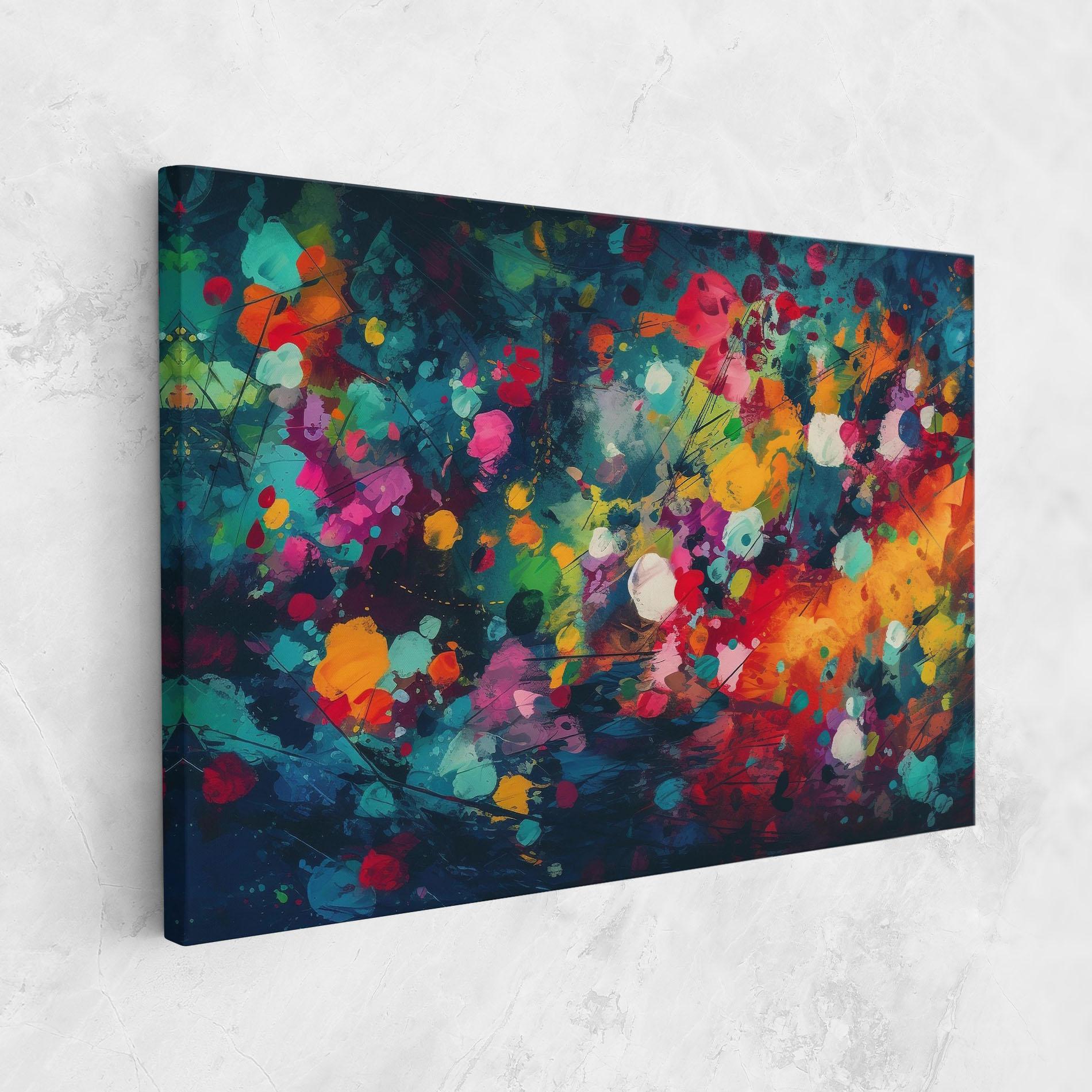 Tablou Canvas Colors Blue Background mockup 1