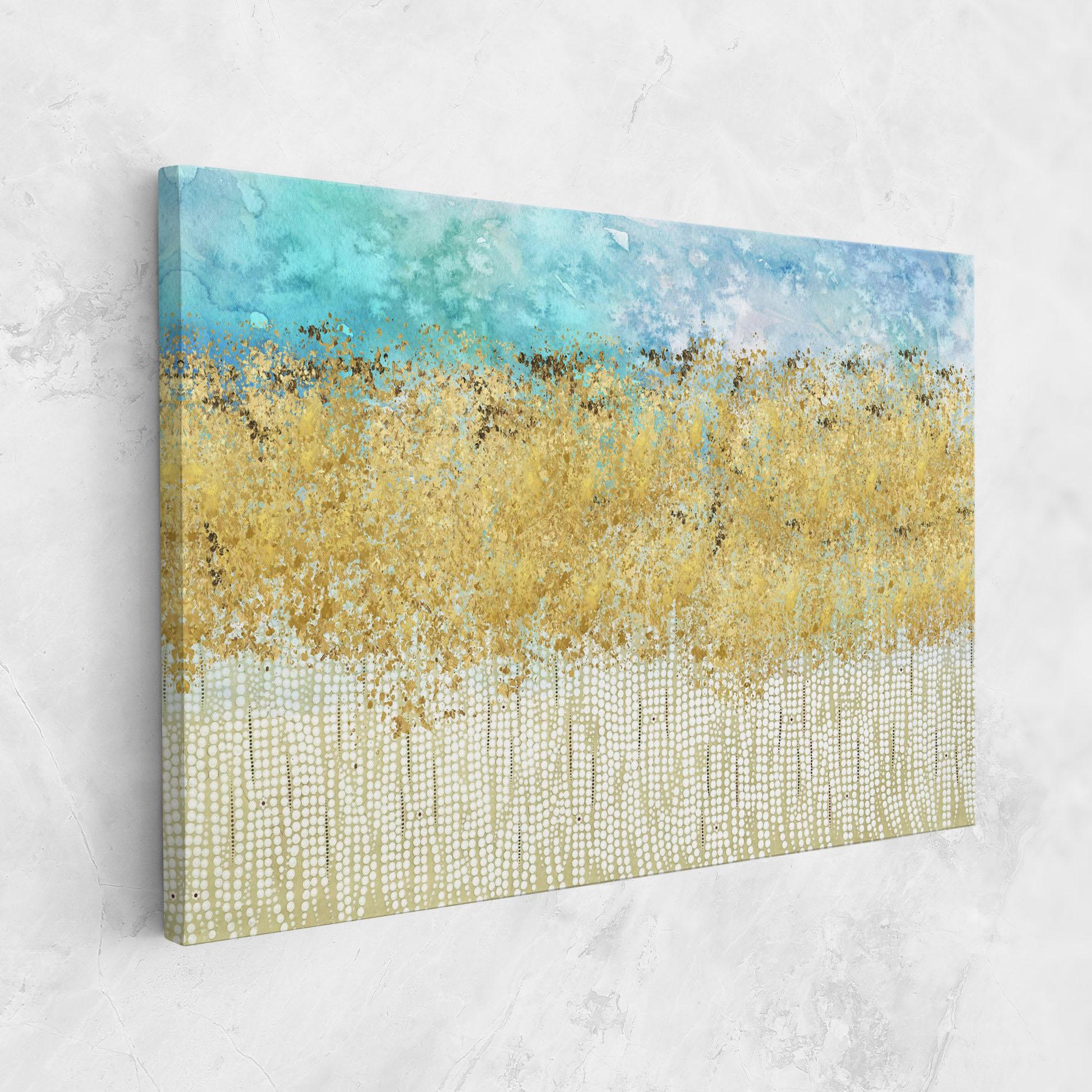 Tablou Canvas Golden White Points mockup 1