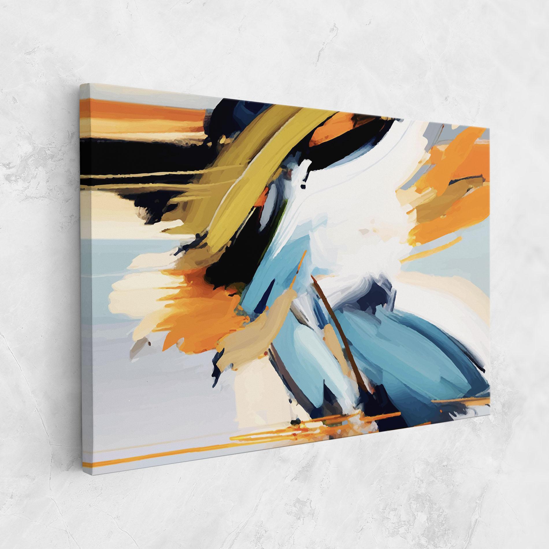 Tablou Canvas Orange Blue Art mockup 1