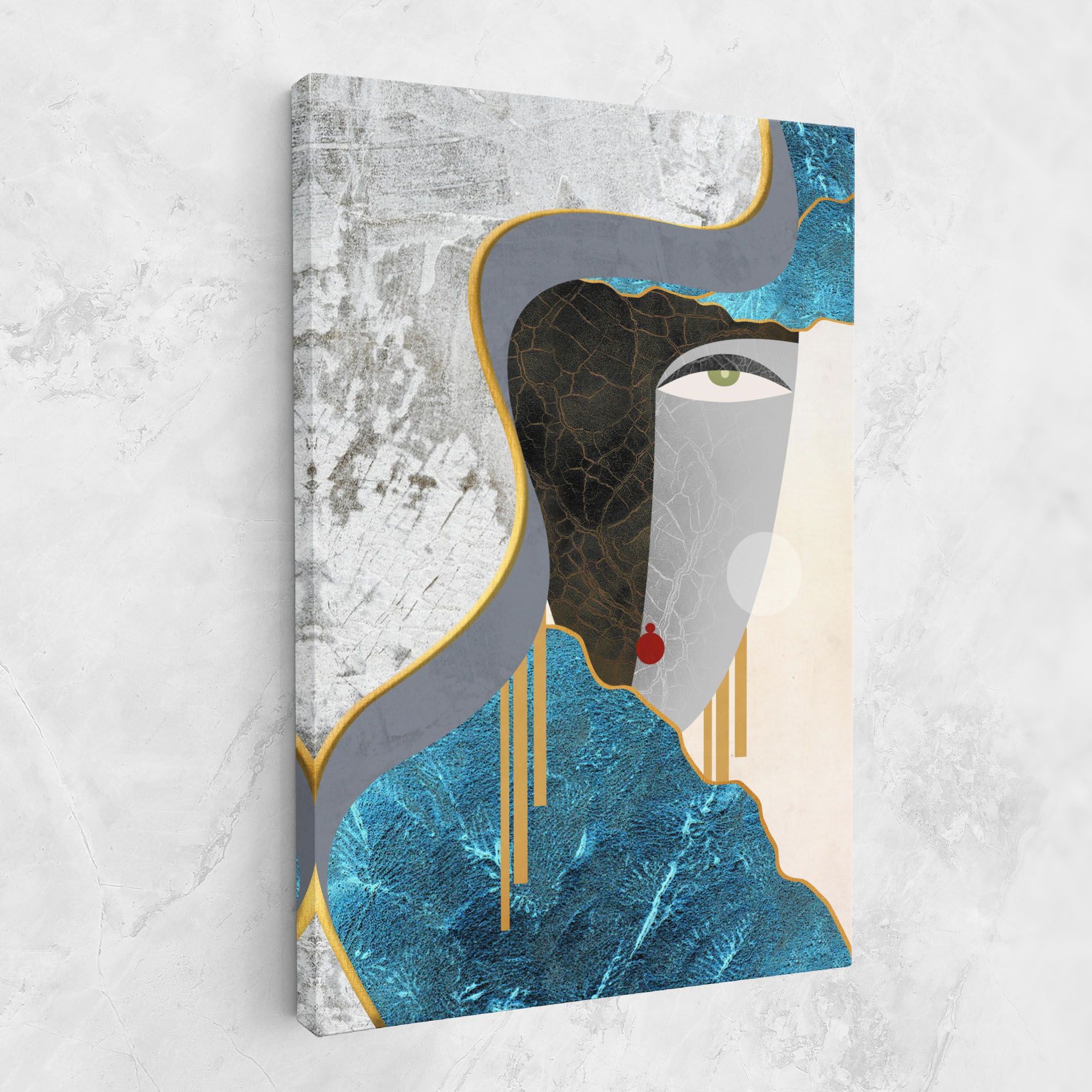 Abstract Blue Face mockup 1