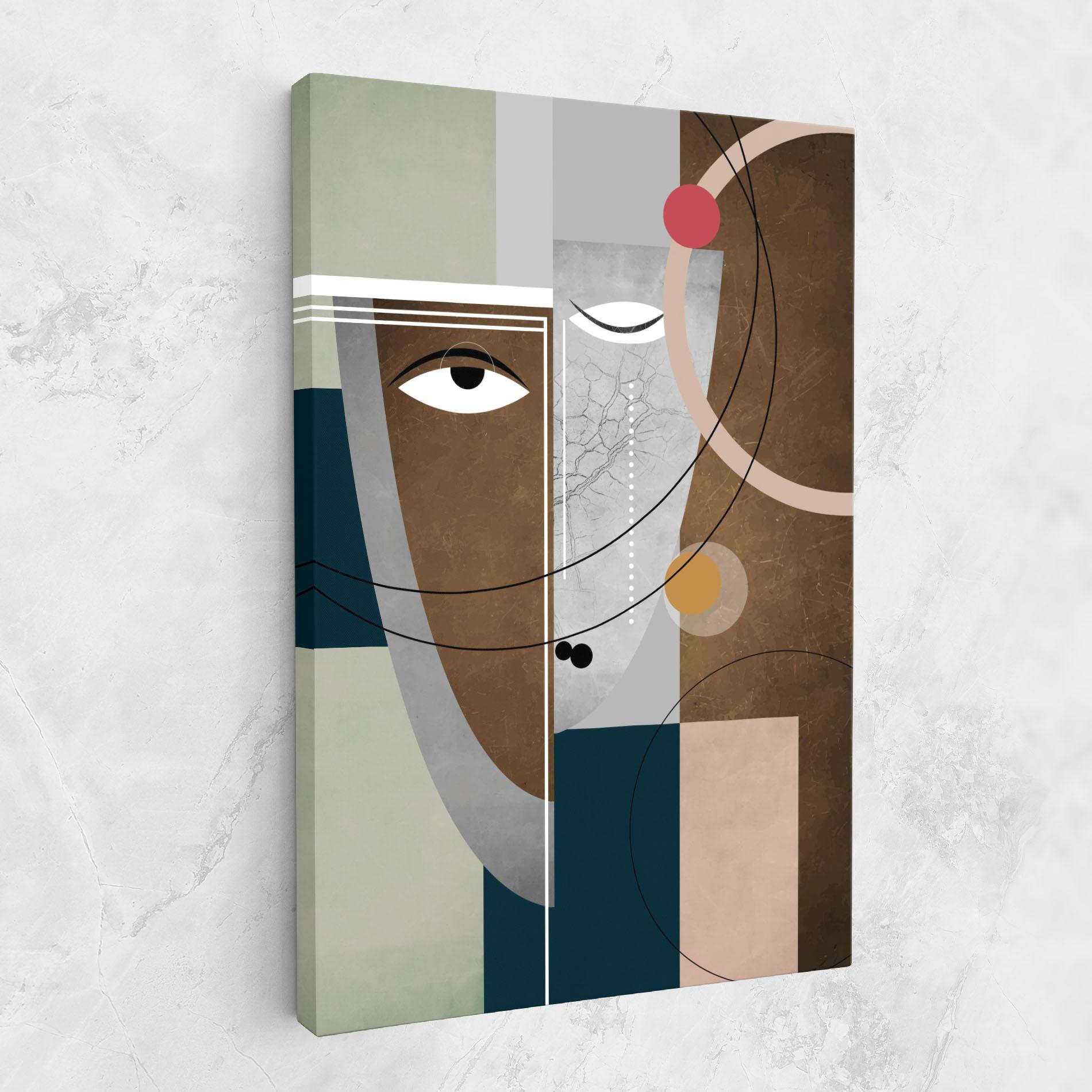 Tablou Canvas Abstract Brown Face mockup 1