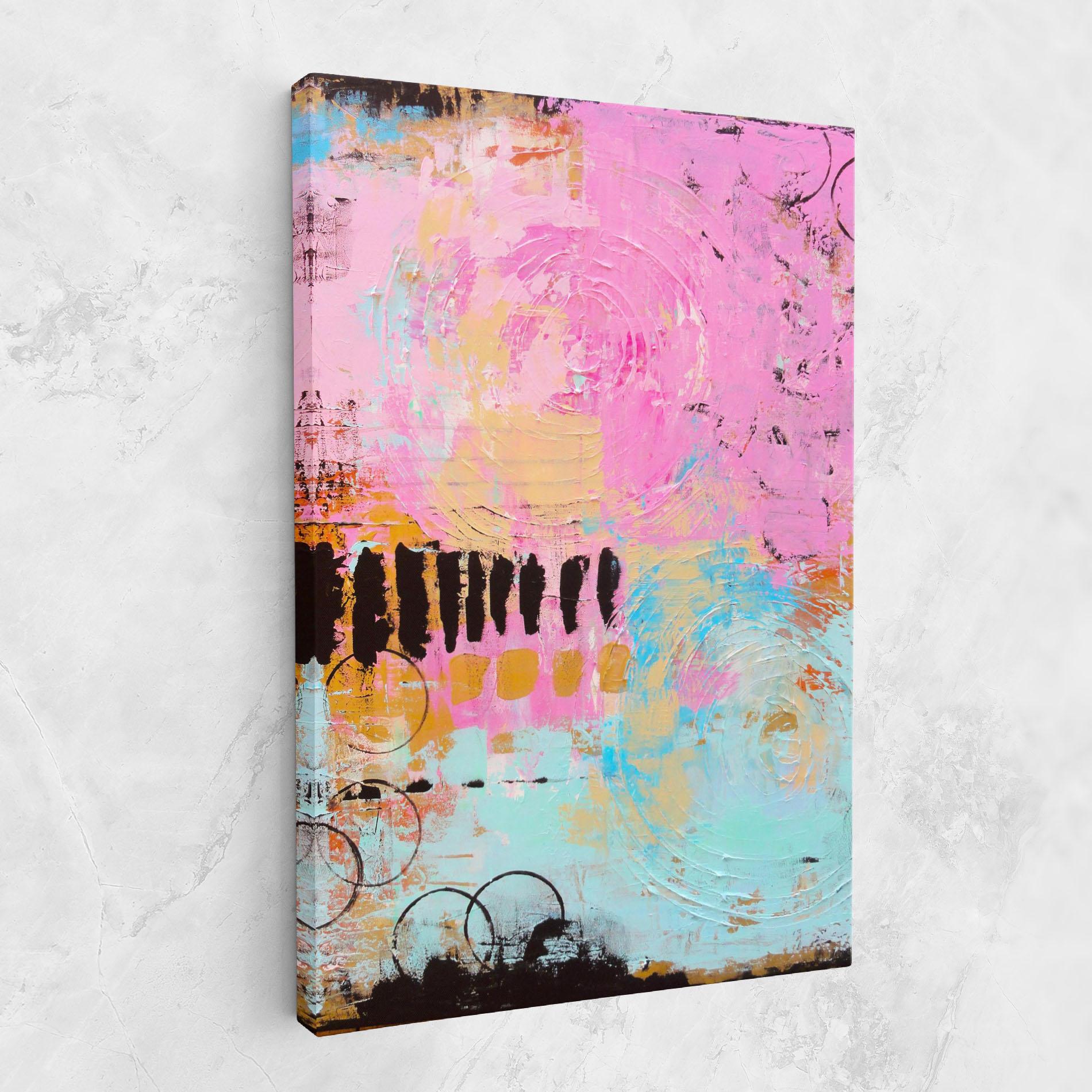 Tablou Canvas Abstract Pink Circle mockup 1