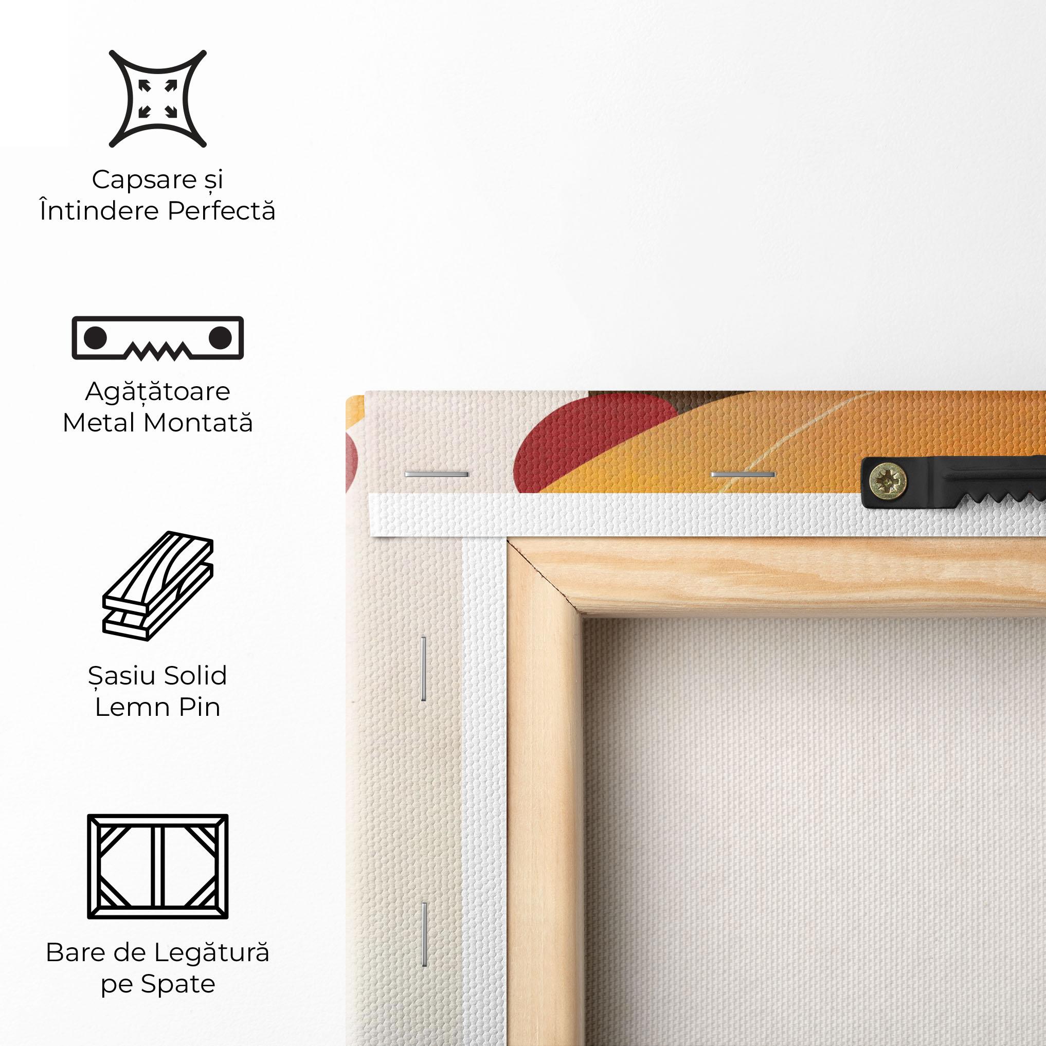 Tablou Canvas Abstract Orange Face mockup 5