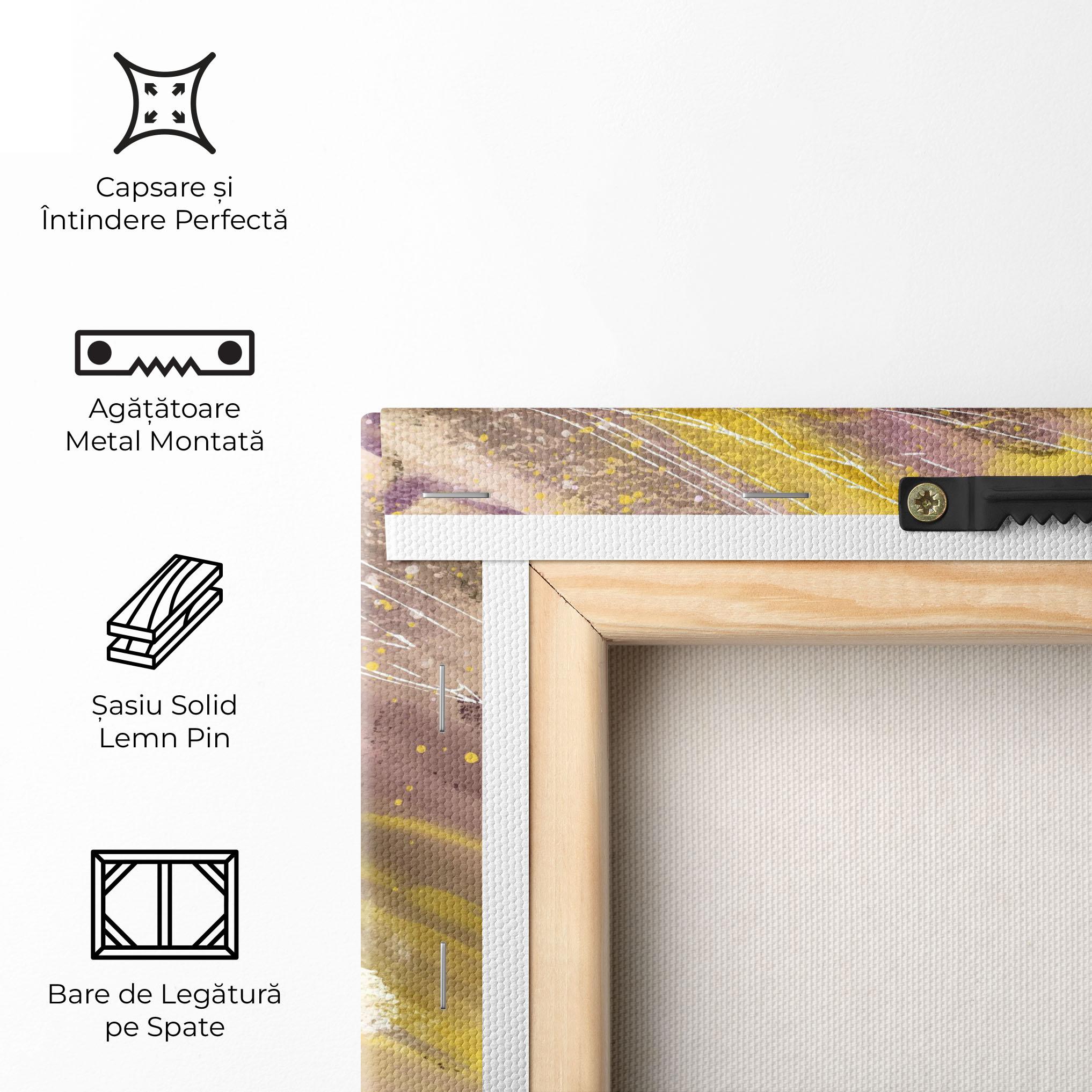 Tablou Canvas Abstract Purple Yellow Art mockup 5