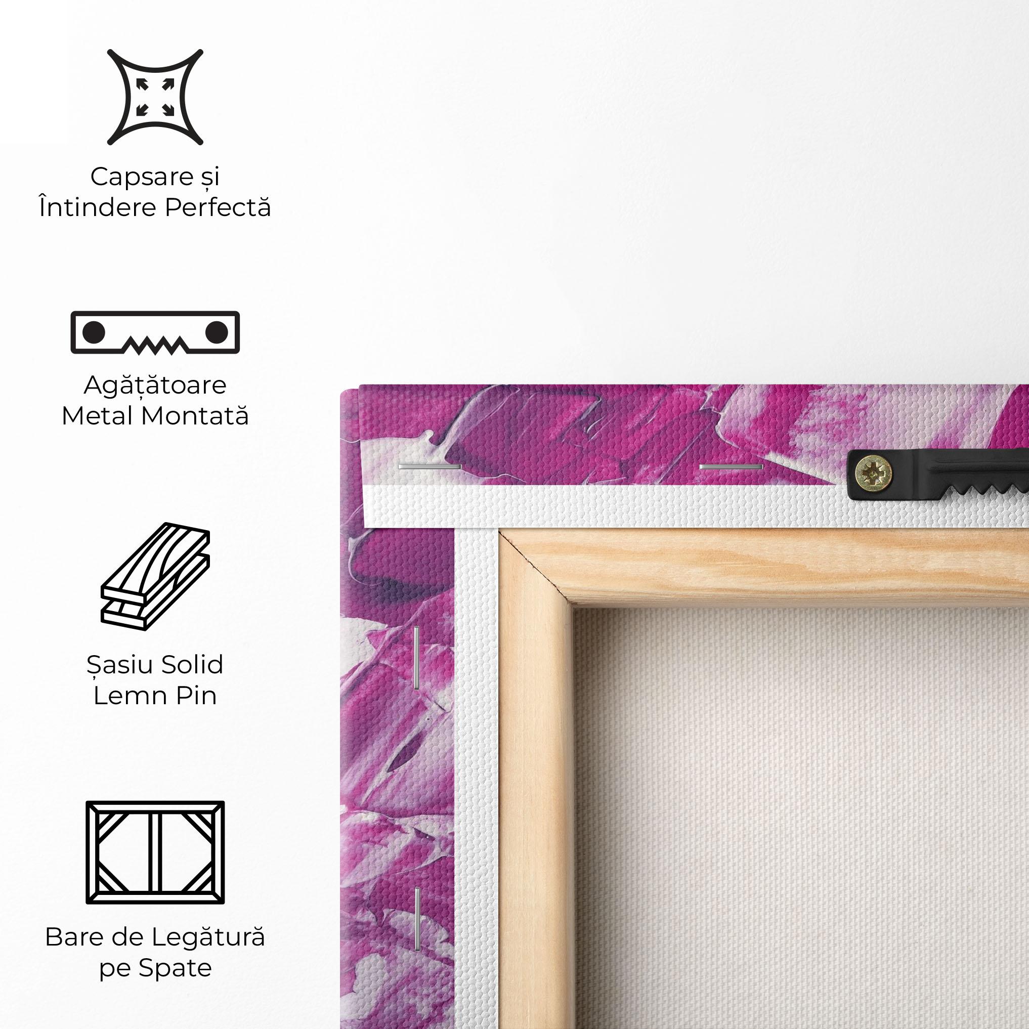 Tablou Canvas Abstract White And Pink mockup 5