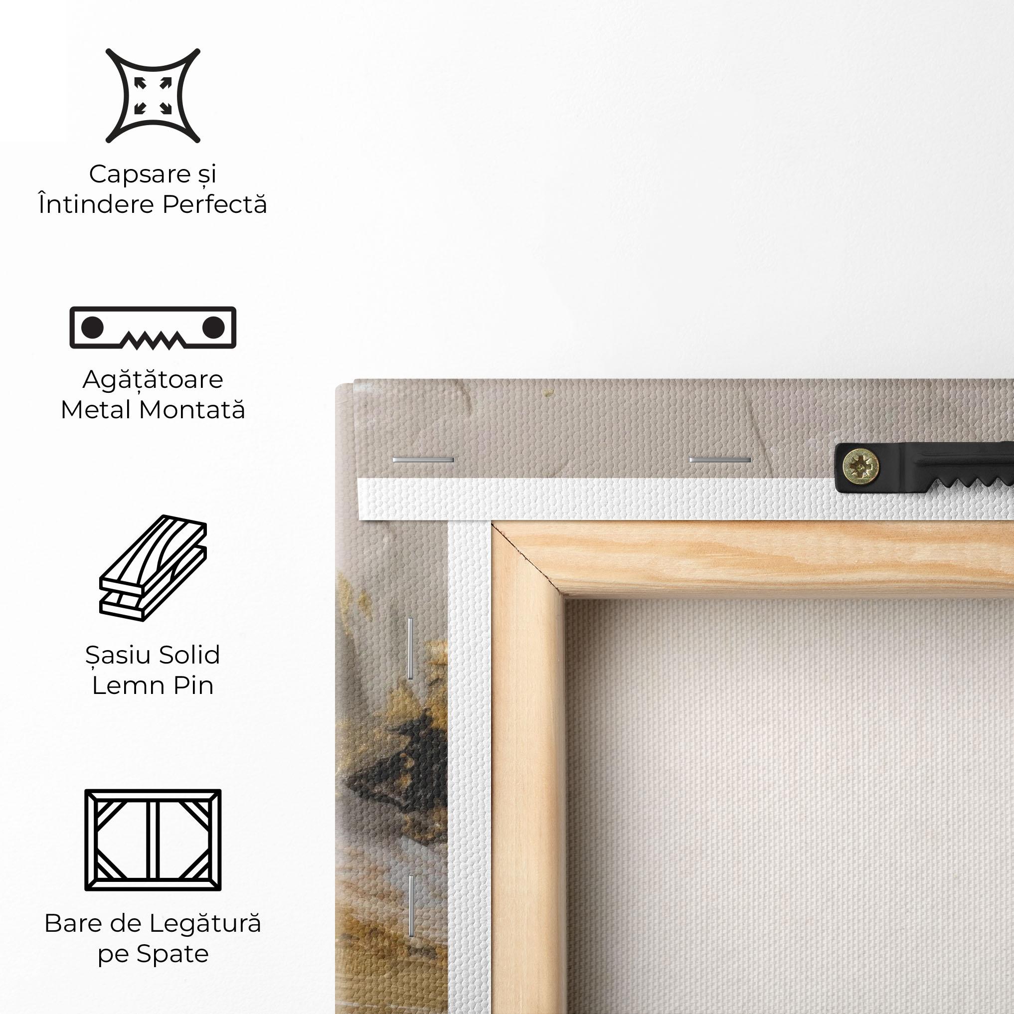 Tablou Canvas Abstract White Waves mockup 5