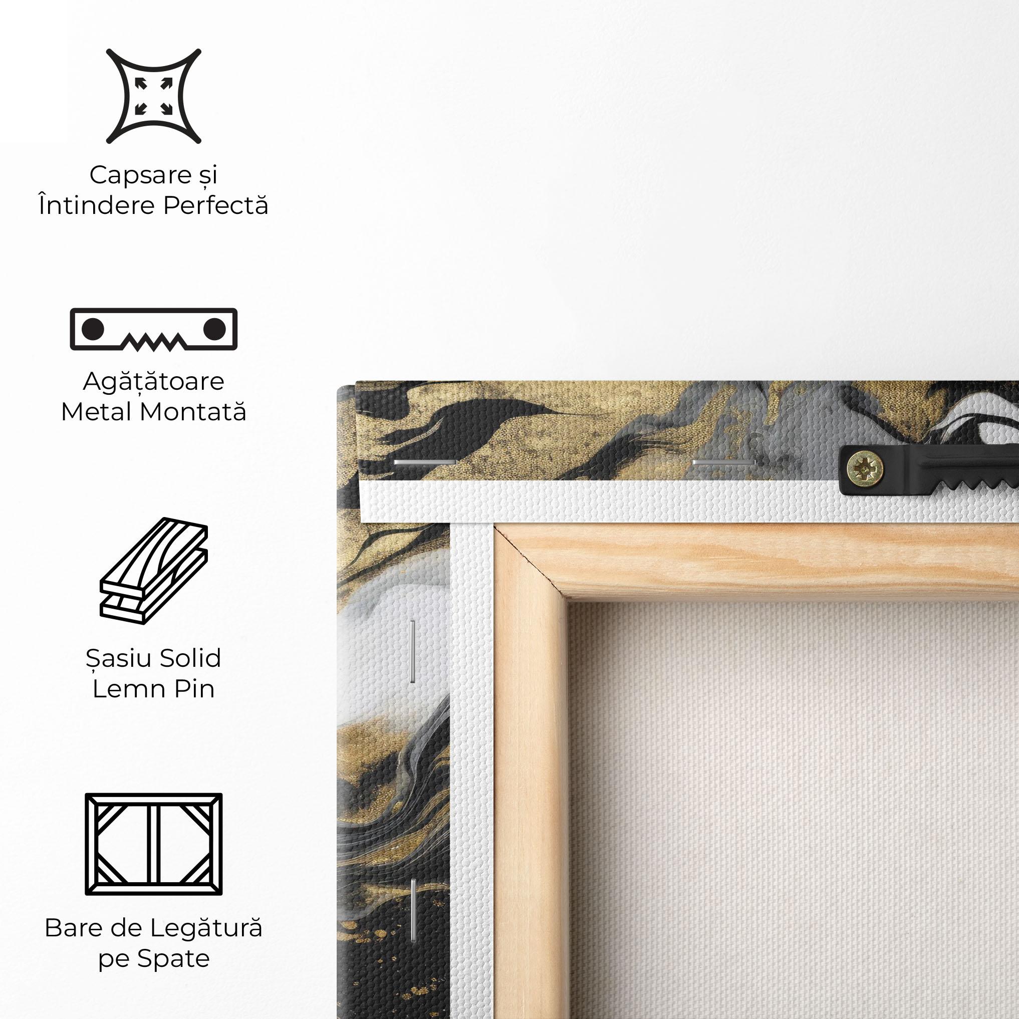 Tablou Canvas Gold Acrylic Fluid mockup 5