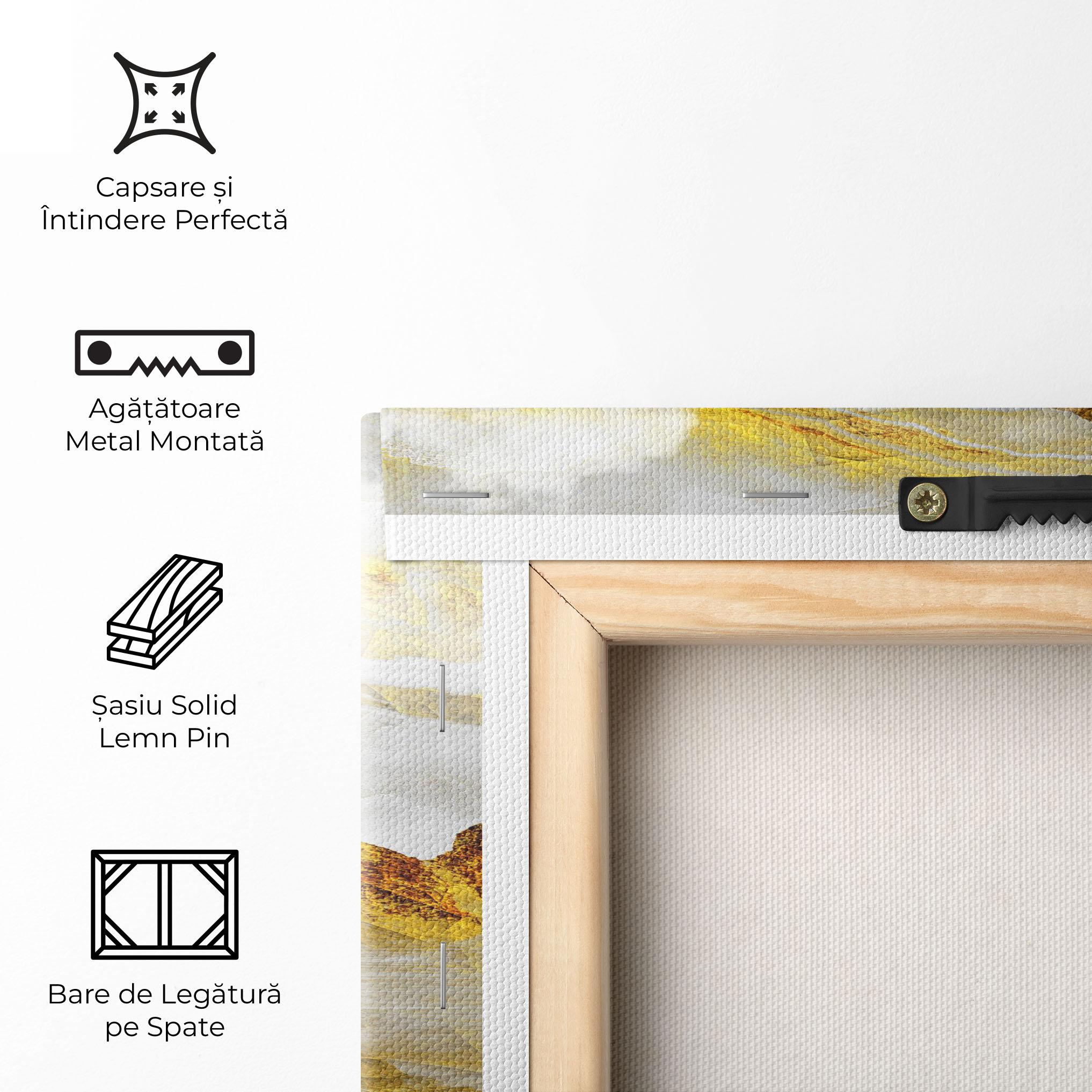 Tablou Canvas Gold Mountains Abstract mockup 5