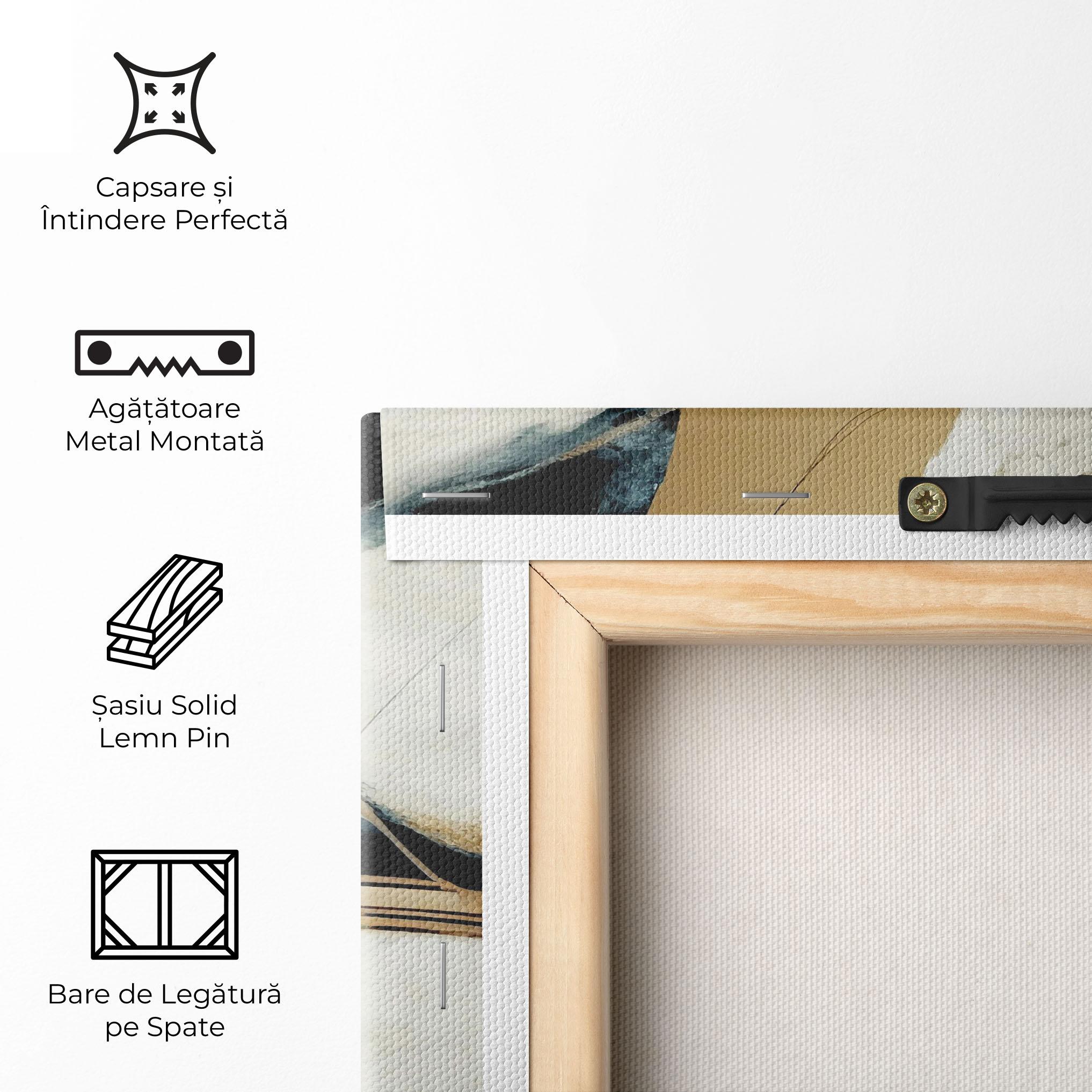 Tablou Canvas Golden Blue Marble mockup 5