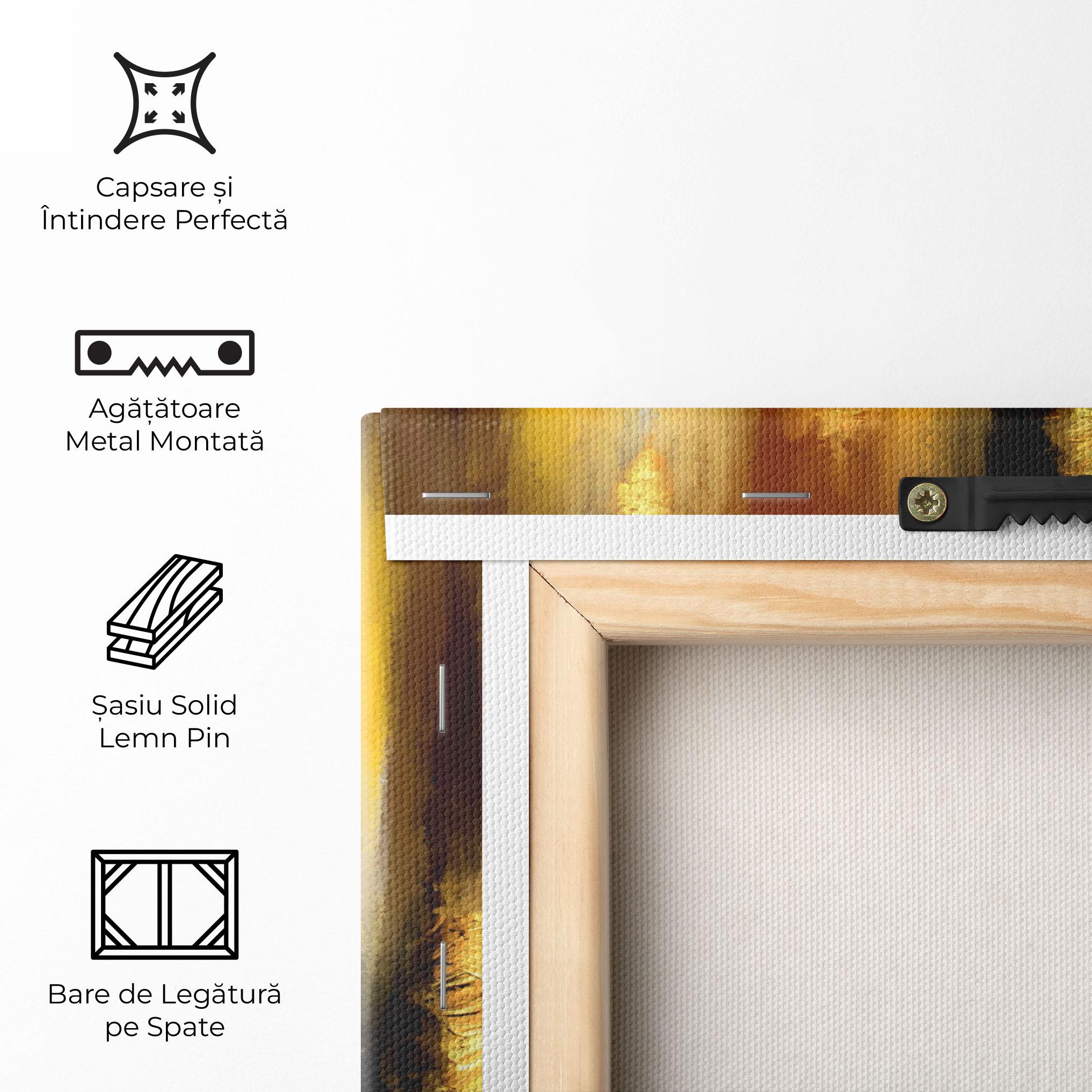 Tablou Canvas Golden Brown Art mockup 5