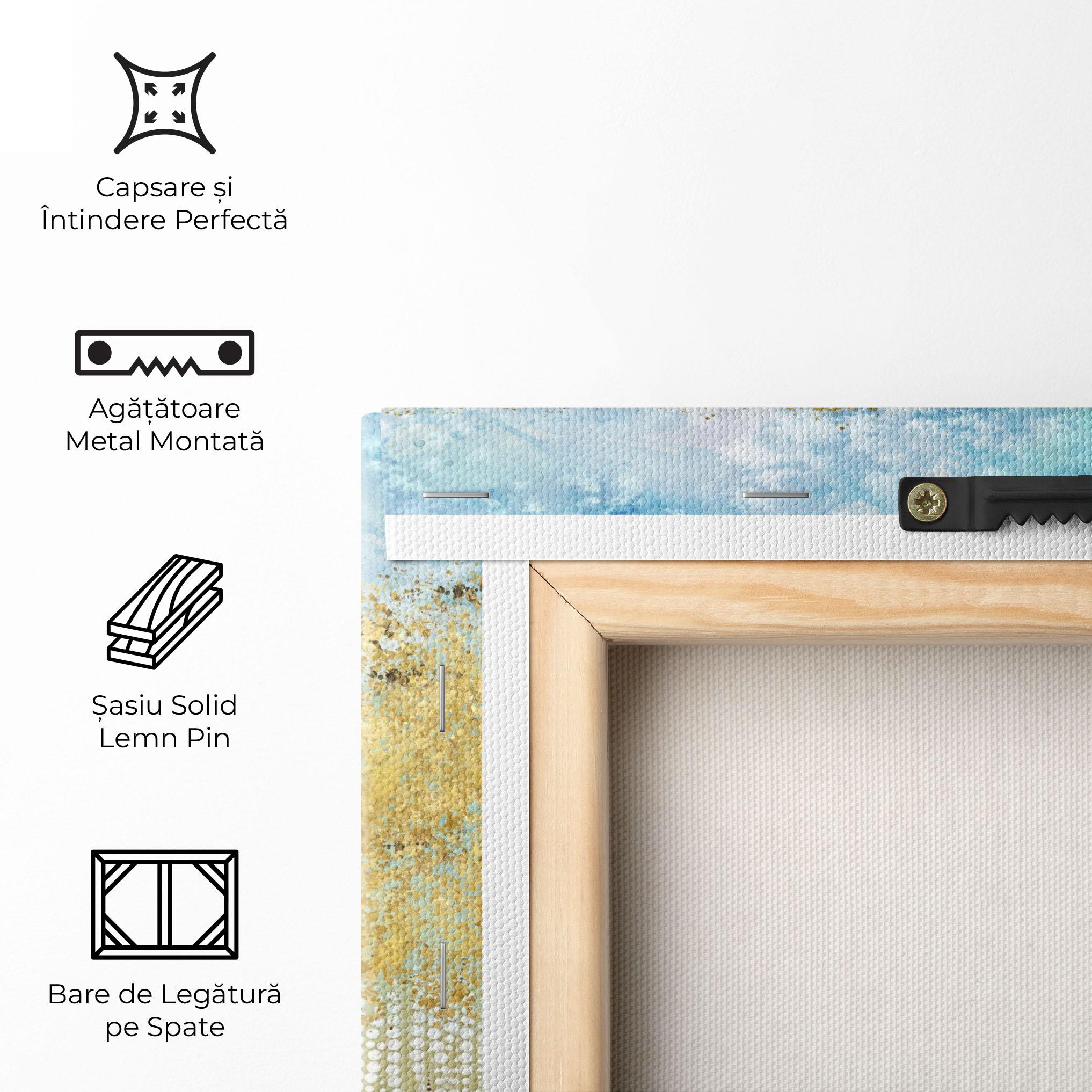 Tablou Canvas Golden White Points mockup 5