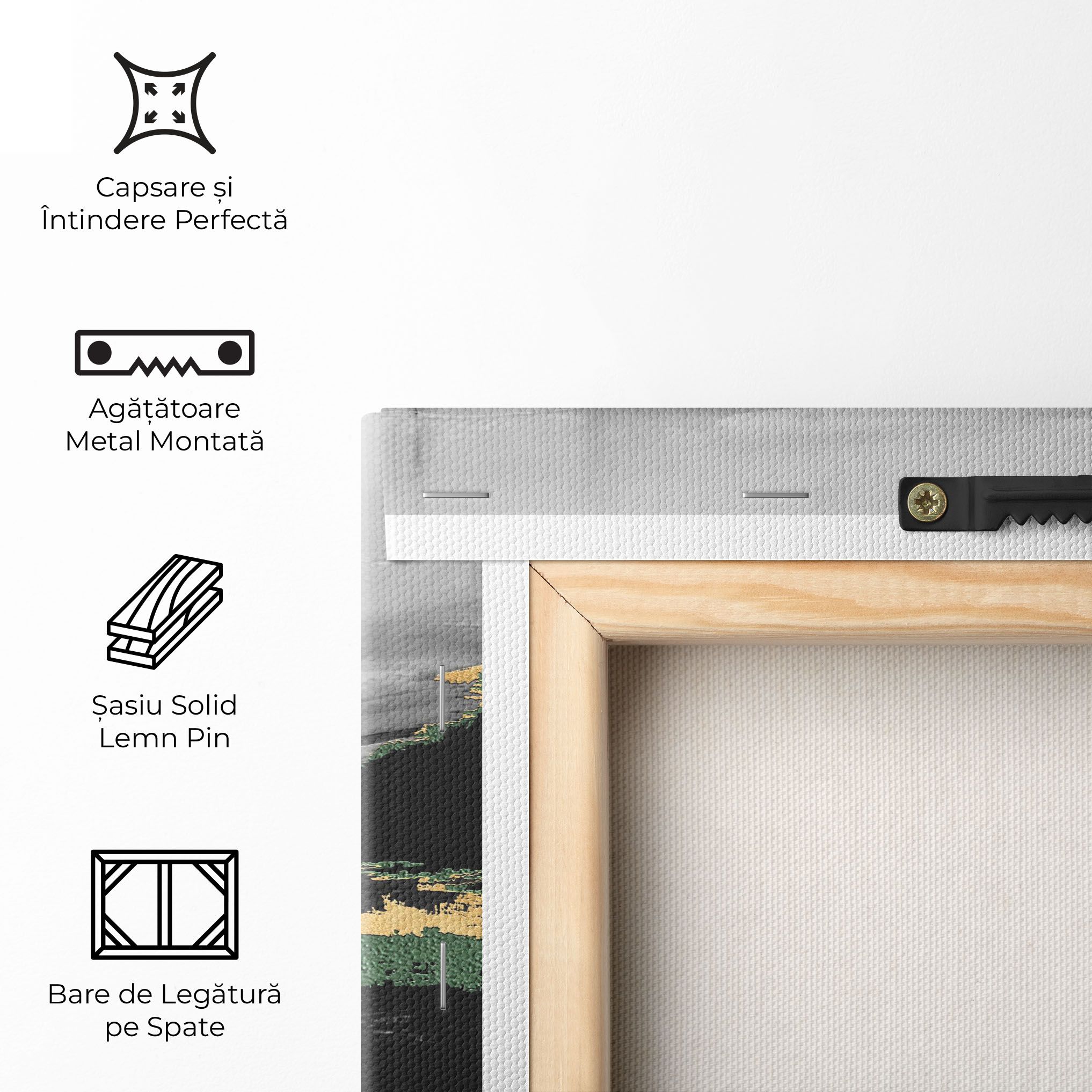 Grey With Green Painting mockup 5