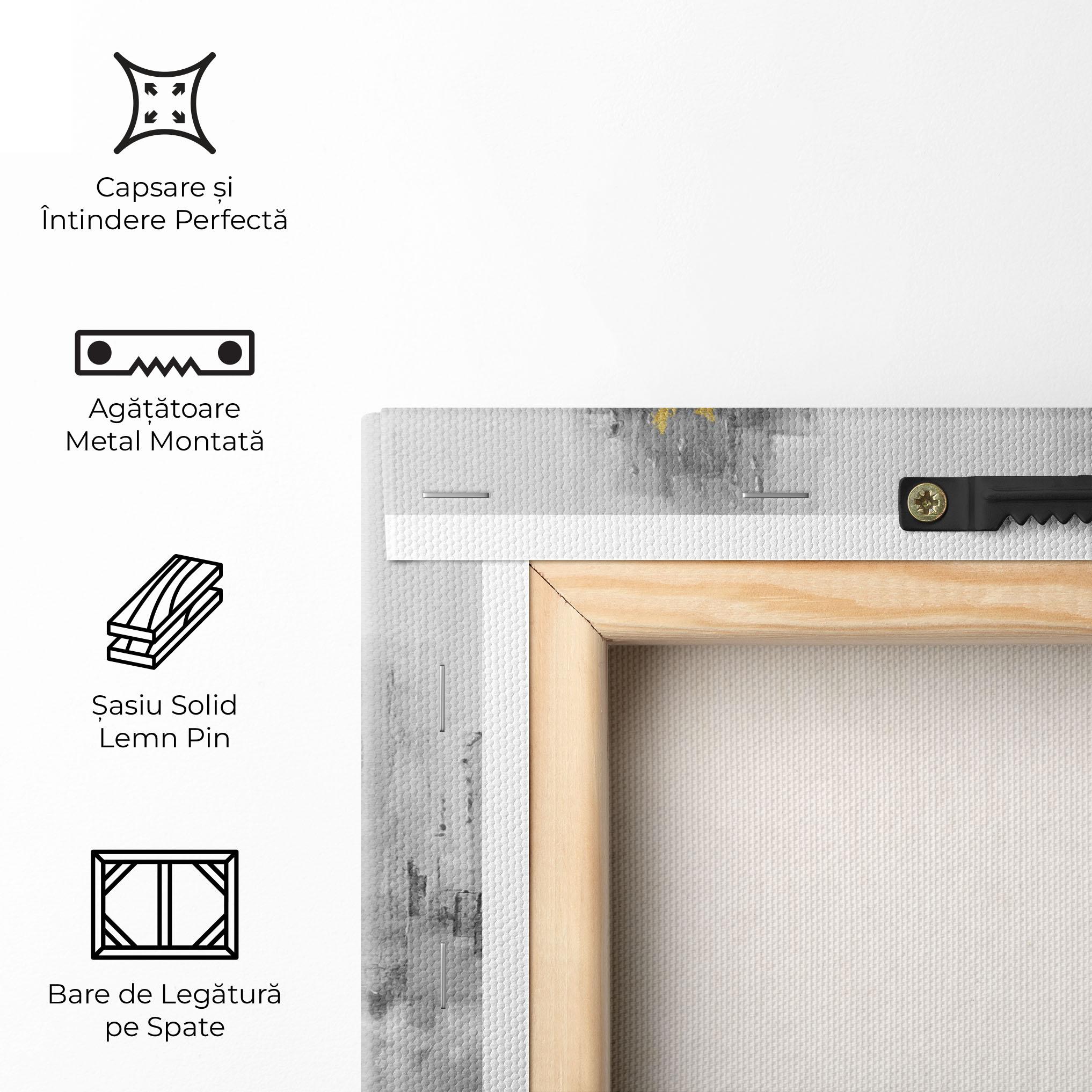 Tablou Canvas Light Grey With Gold mockup 5