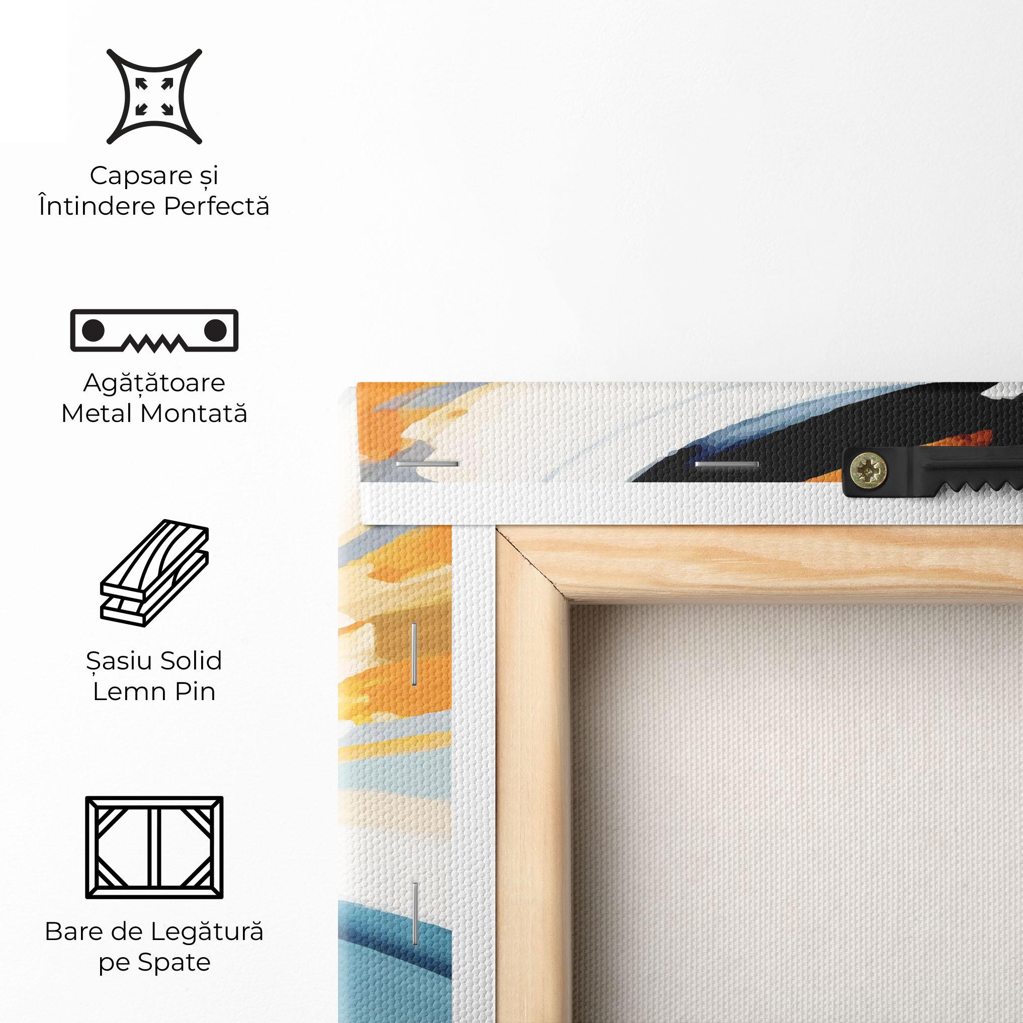 Tablou Canvas Orange Blue Art mockup 5