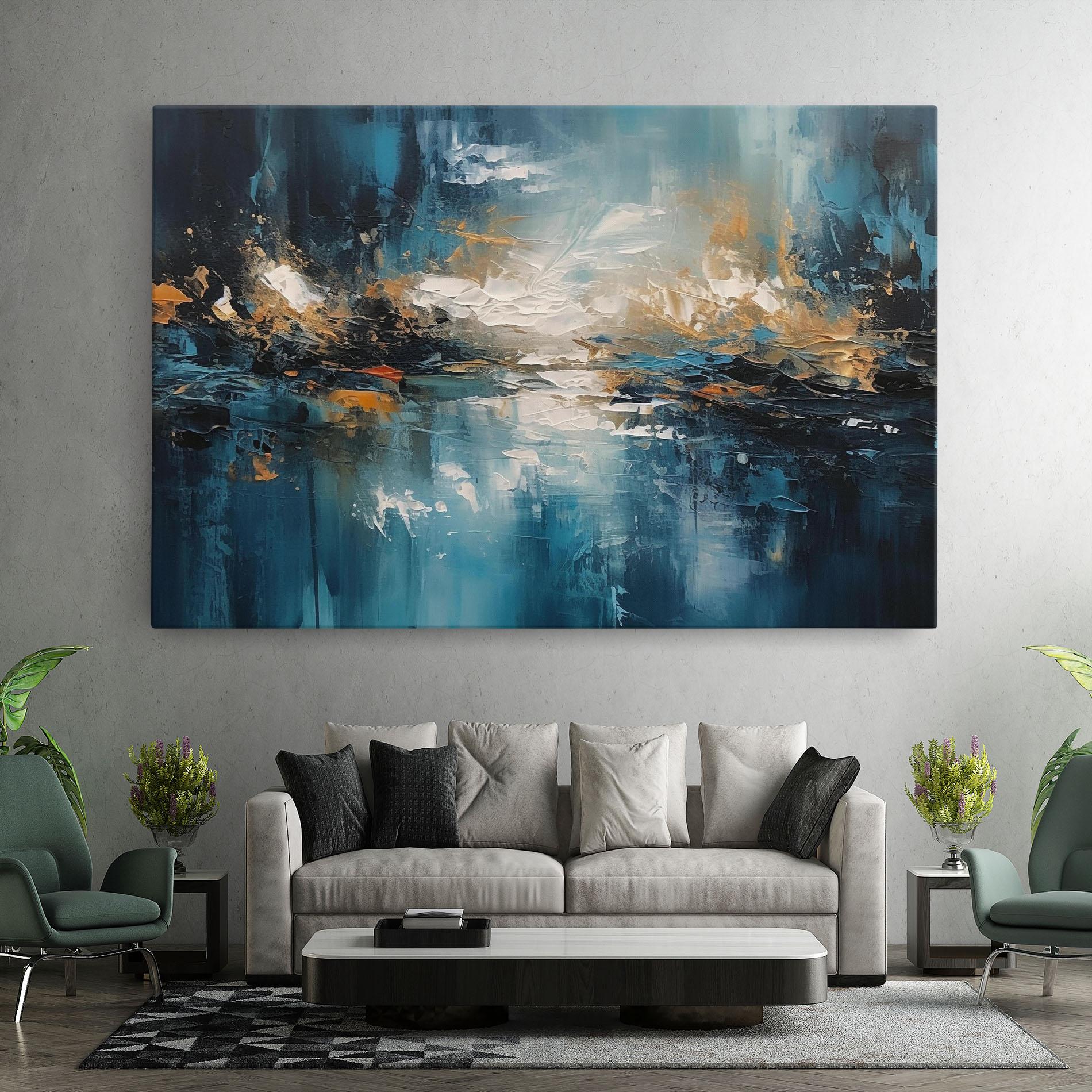 Tablou Canvas Abstract Blue Art mockup 7