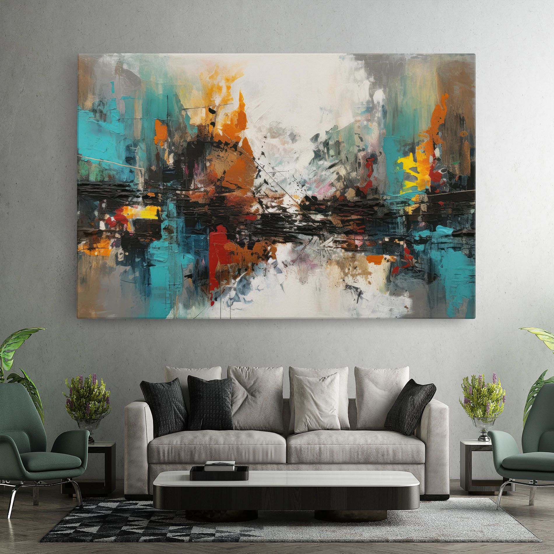 Abstract City Painting mockup 7