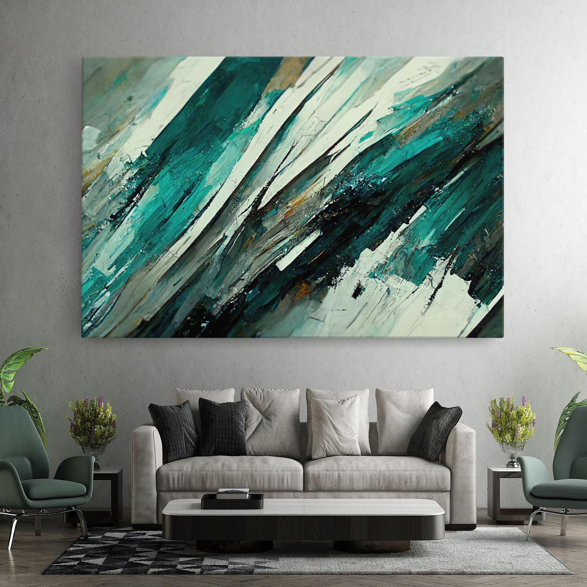 Tablou Canvas Abstract Green Artwork mockup 7