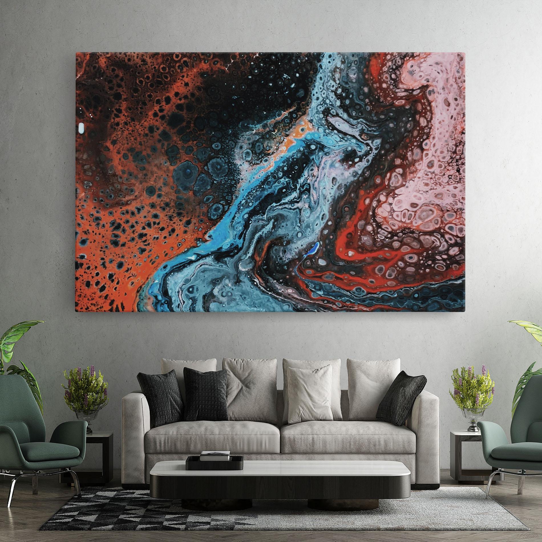 Tablou Canvas Abstract Turqoise Colors mockup 7