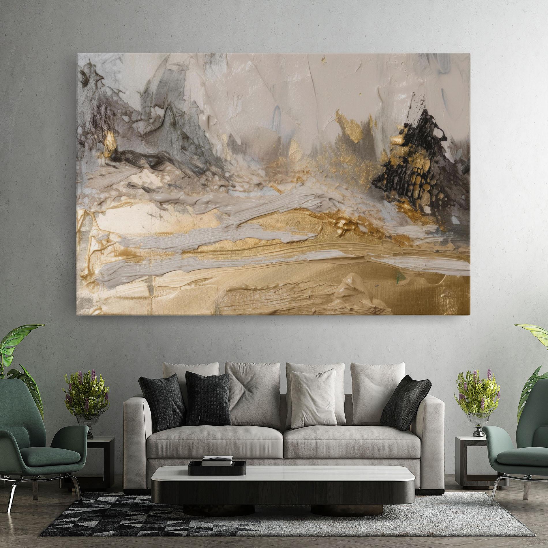 Tablou Canvas Abstract White Waves mockup 7