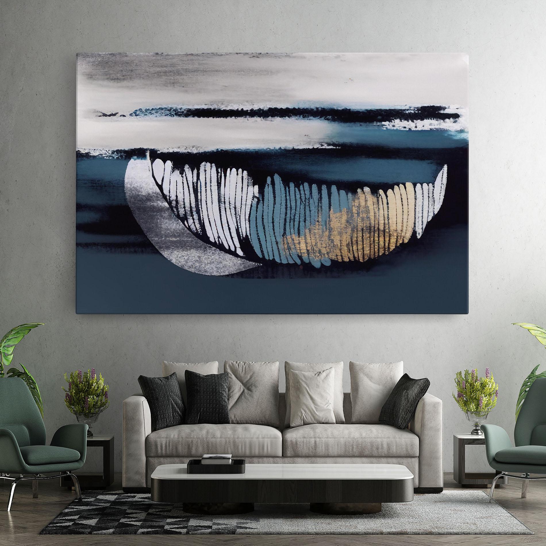 Tablou Canvas Blue Feather mockup 7