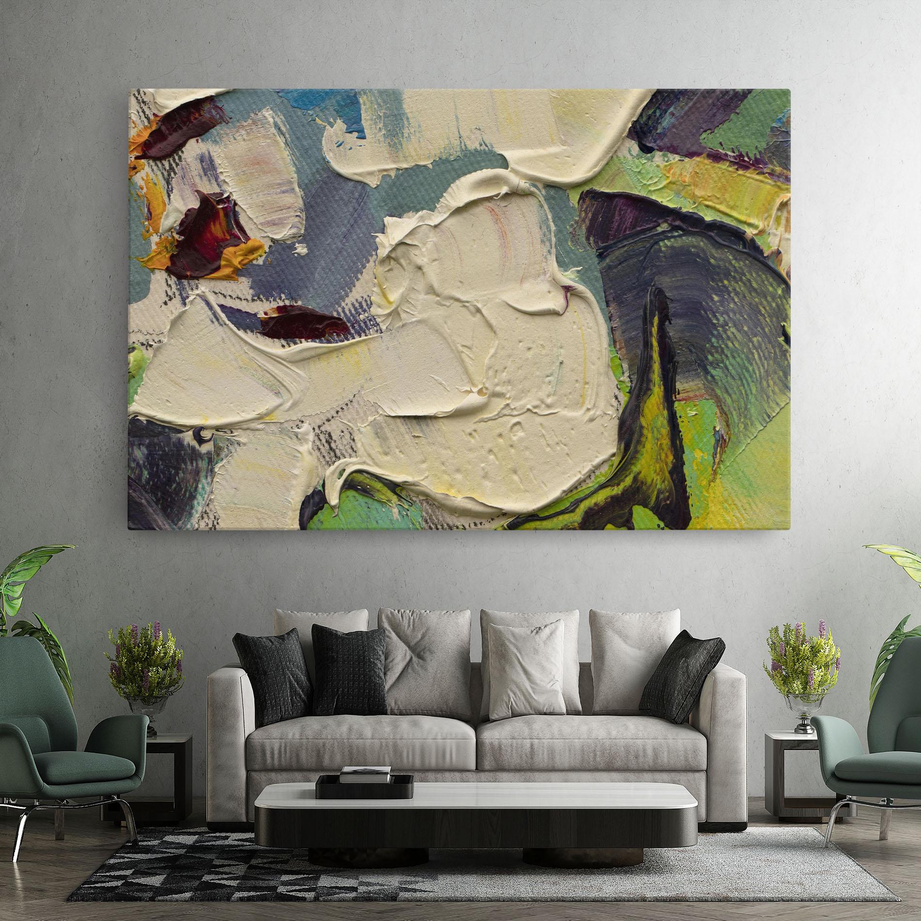 Tablou Canvas Closeup Oil Painting mockup 7